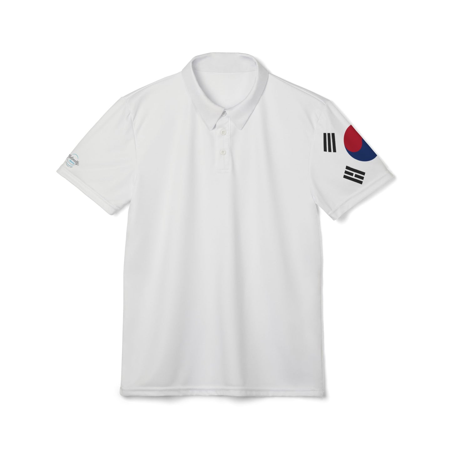 Polo Shirt with Republic of Korea Flag, Men's Collared Casual Shirt, Patriotic
