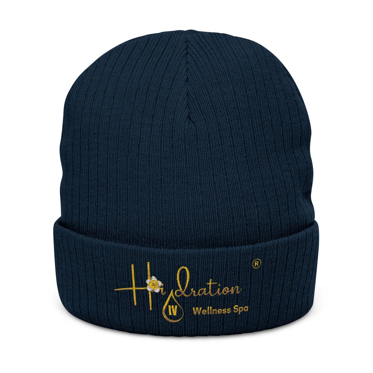 Hidration IV (Embroidered) Cozy Ribbed Knit Beanie