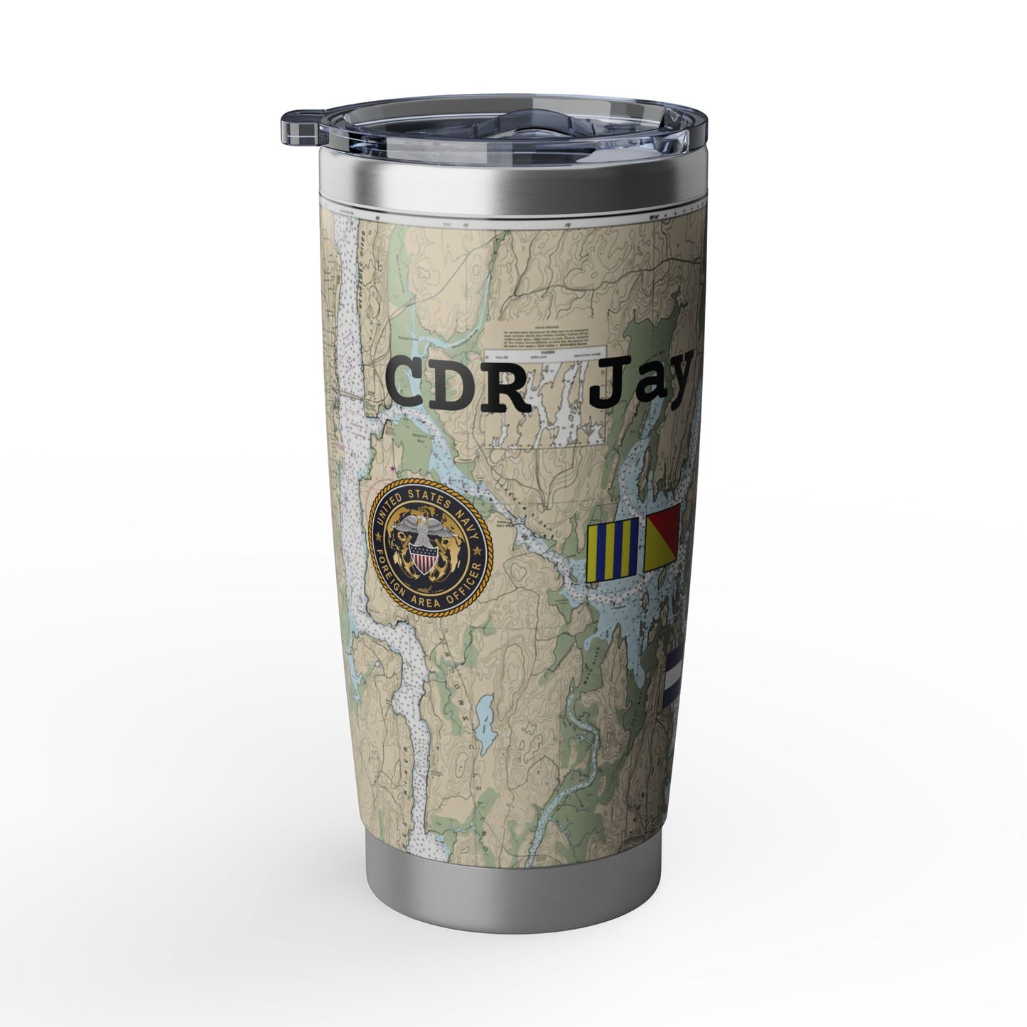 Nautical Chart Map Design Tumbler II
