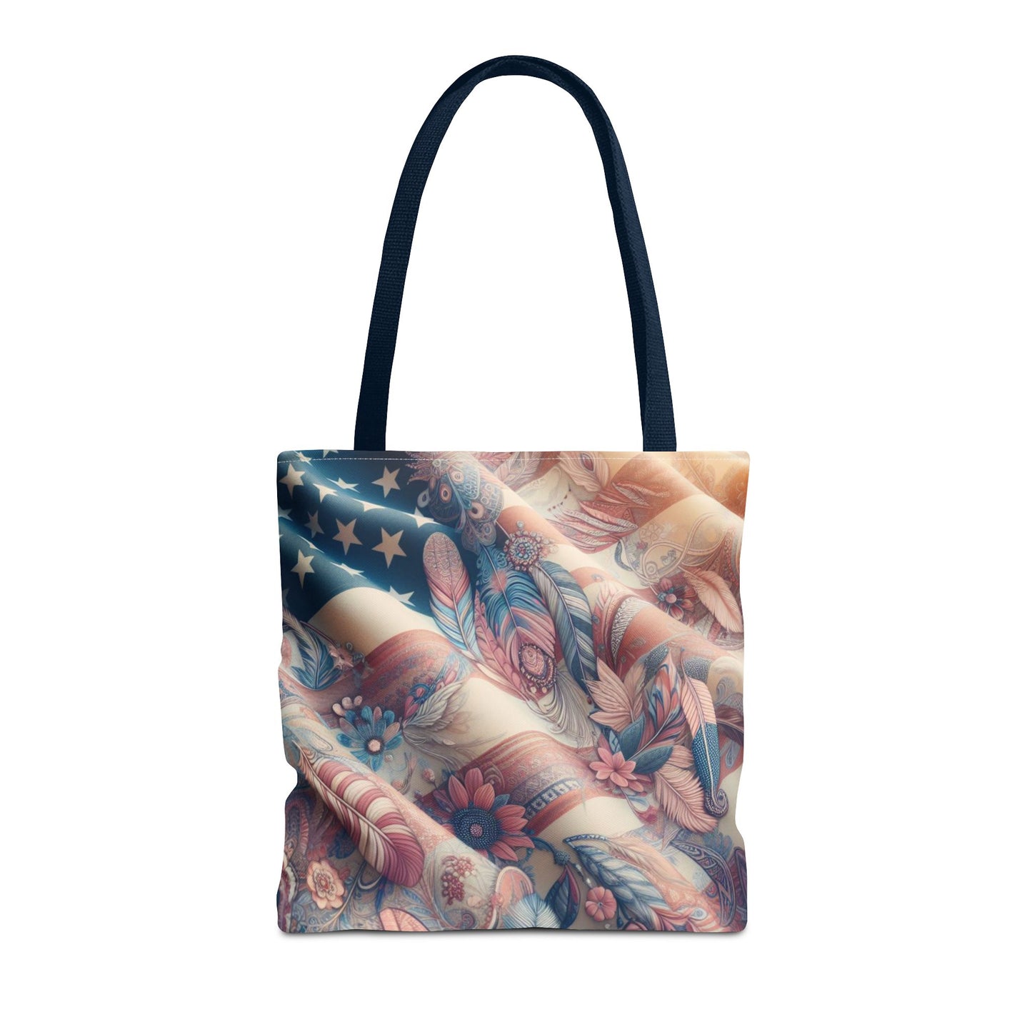 Boho American Flag Tote Bag — All-Purpose Beach, Work & Travel Bag