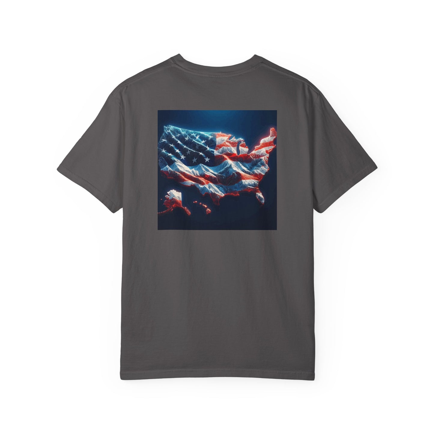 American Flag Topography T-Shirt, USA Map Tee, Patriotic Shirt, Fourth of July Clothing, Independence Day Apparel