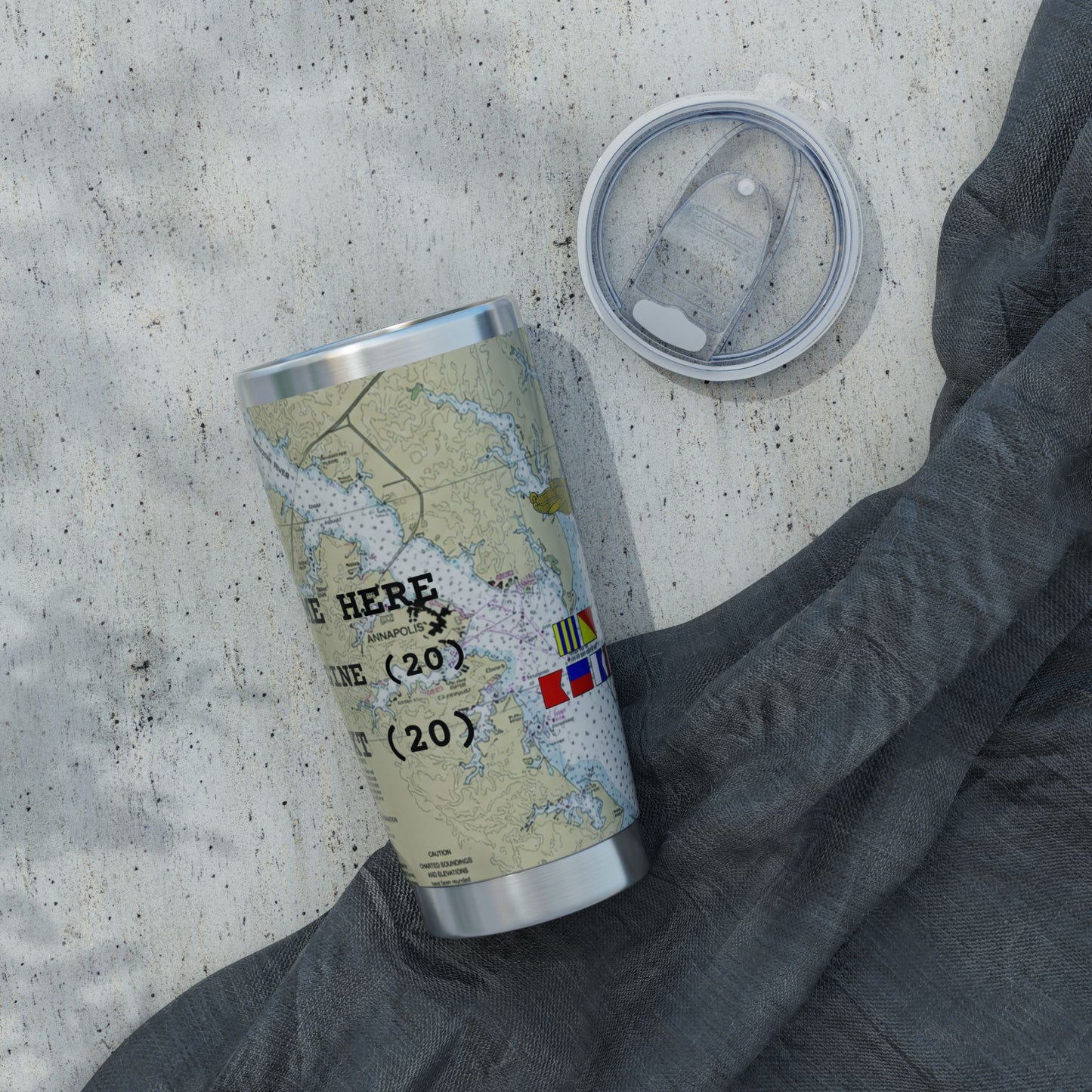 Nautical Chart Map Design Tumbler