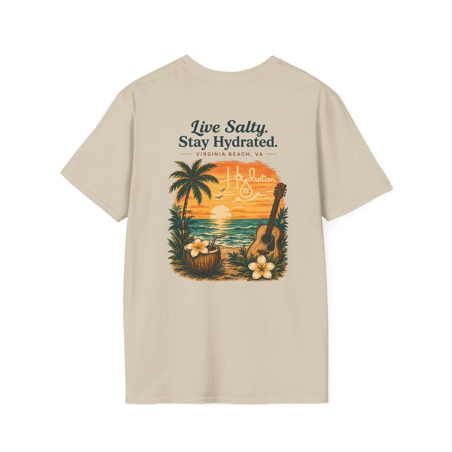 Hidration IV - Live Salty Logo Back T-Shirt