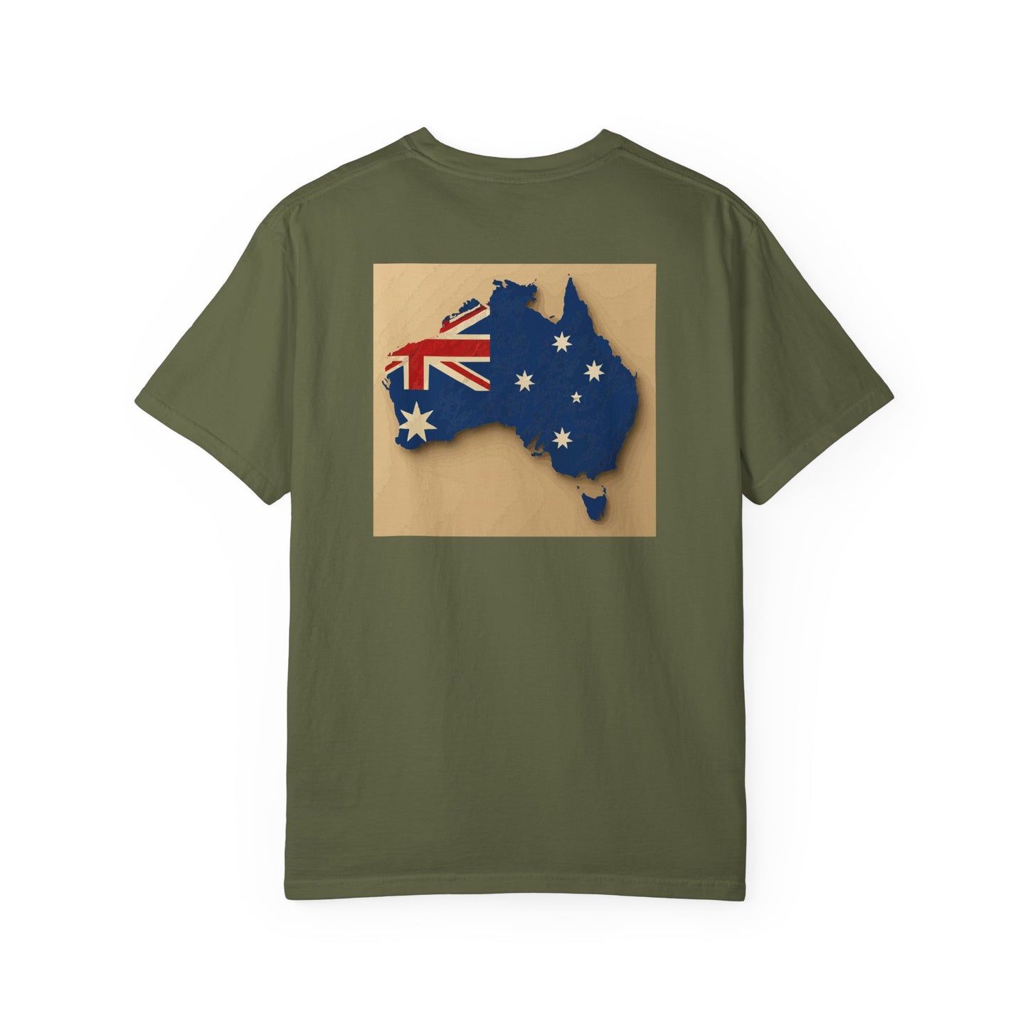 Australia Topographical Map Flag Tee, Australian T-shirt