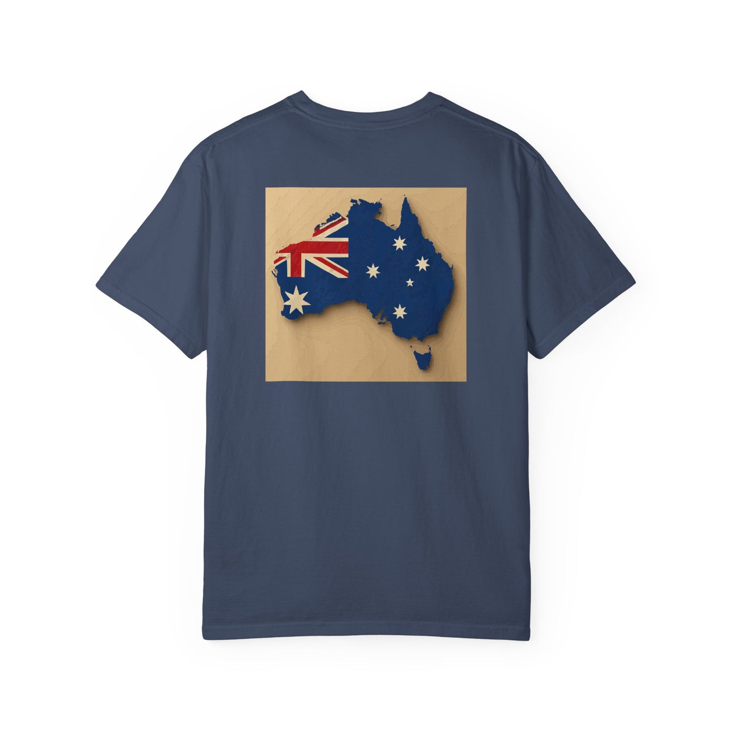 Australia Topographical Map Flag Tee, Australian T-shirt