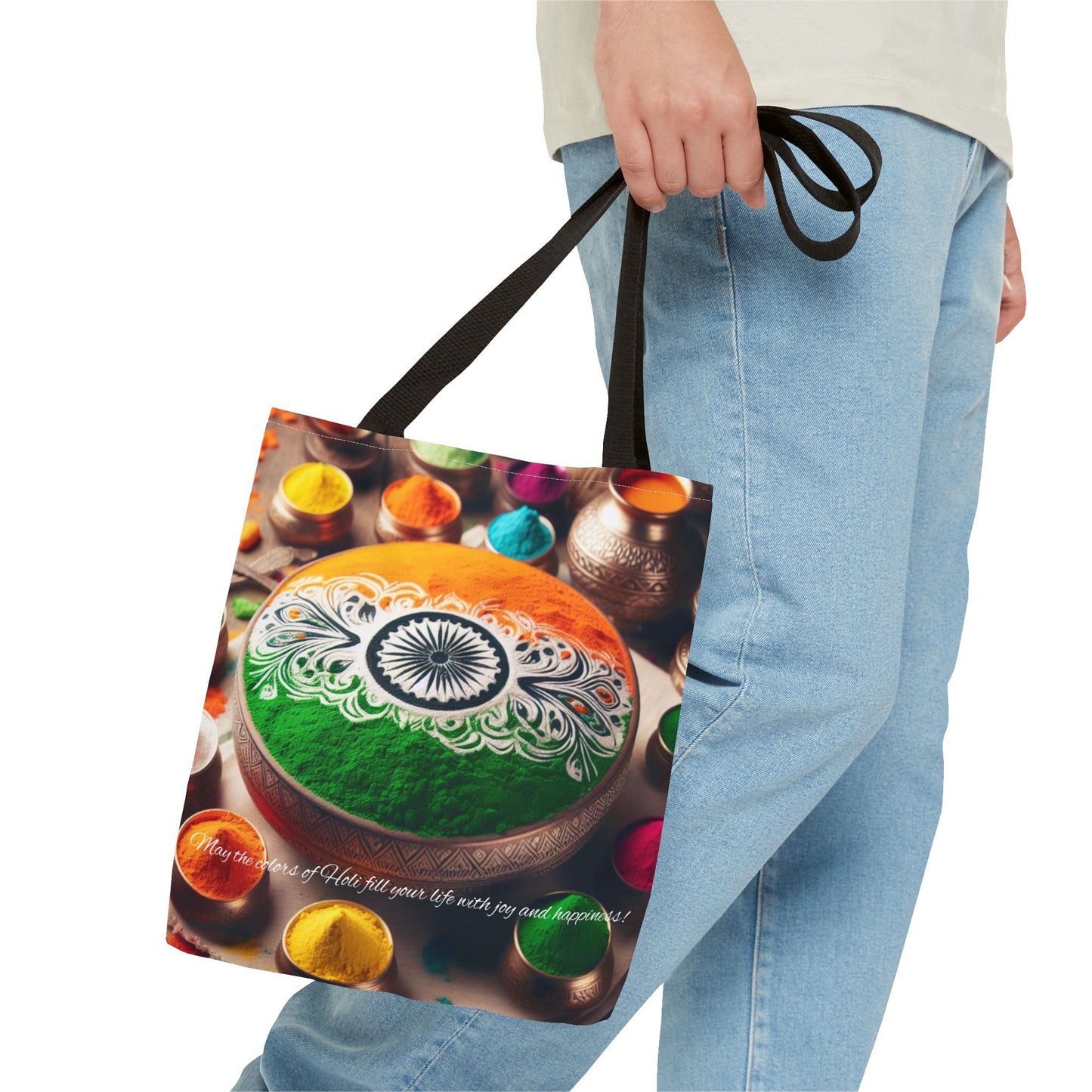 Holi Celebration Tote Bag — Colorful Hindu Festival Beach & Travel Tote