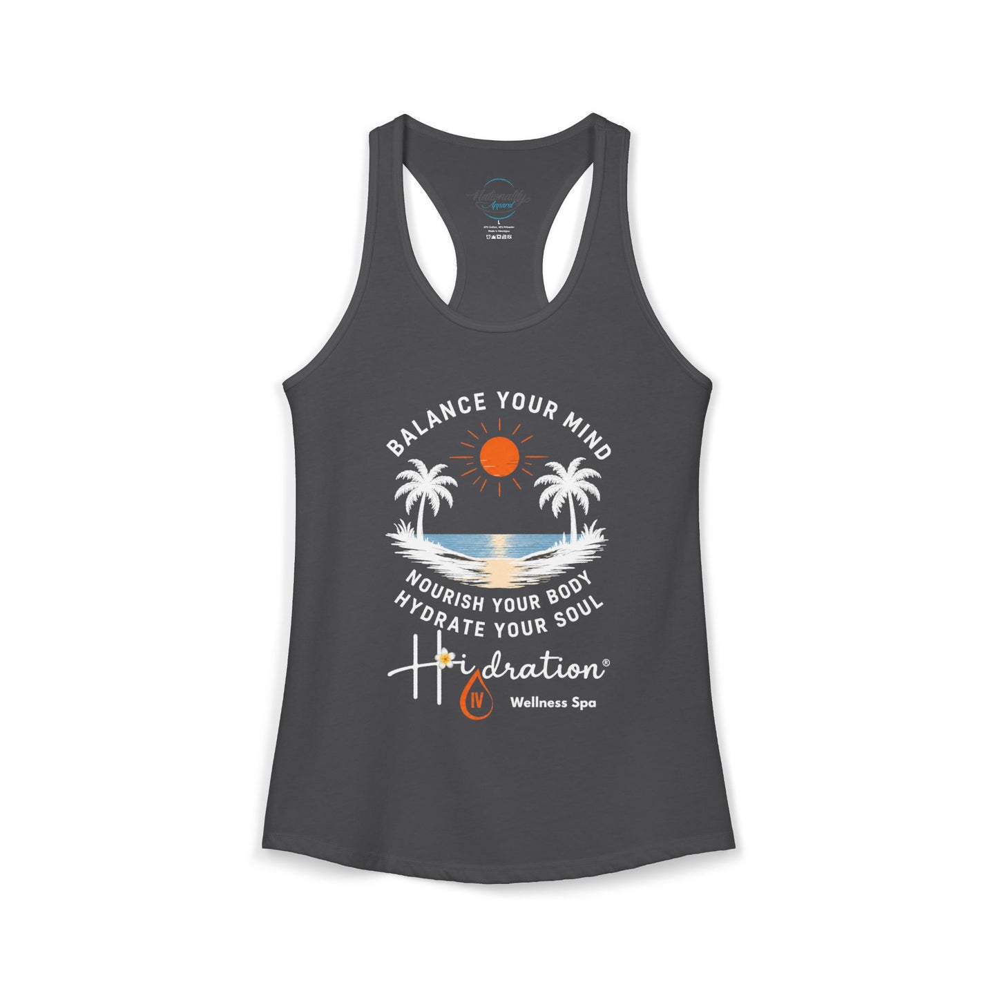 Hidration IV - Balance Your Mind Women's Racerback Tank
