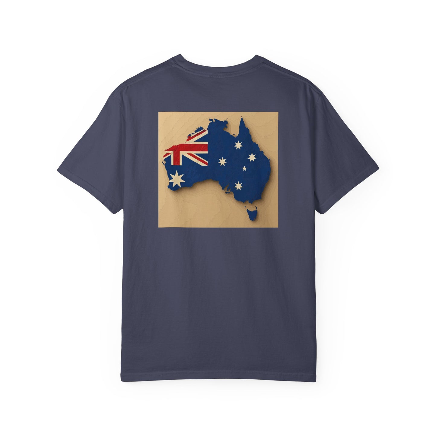 Australia Topographical Map Flag Tee, Australian T-shirt