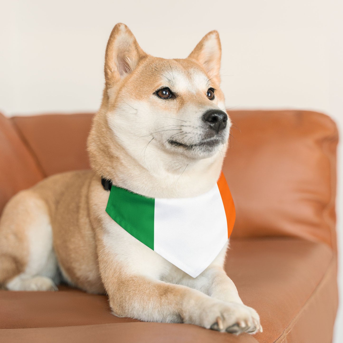Irish Flag Adjustable pet bandana, bandana for dog or cat, bandana and collar combo