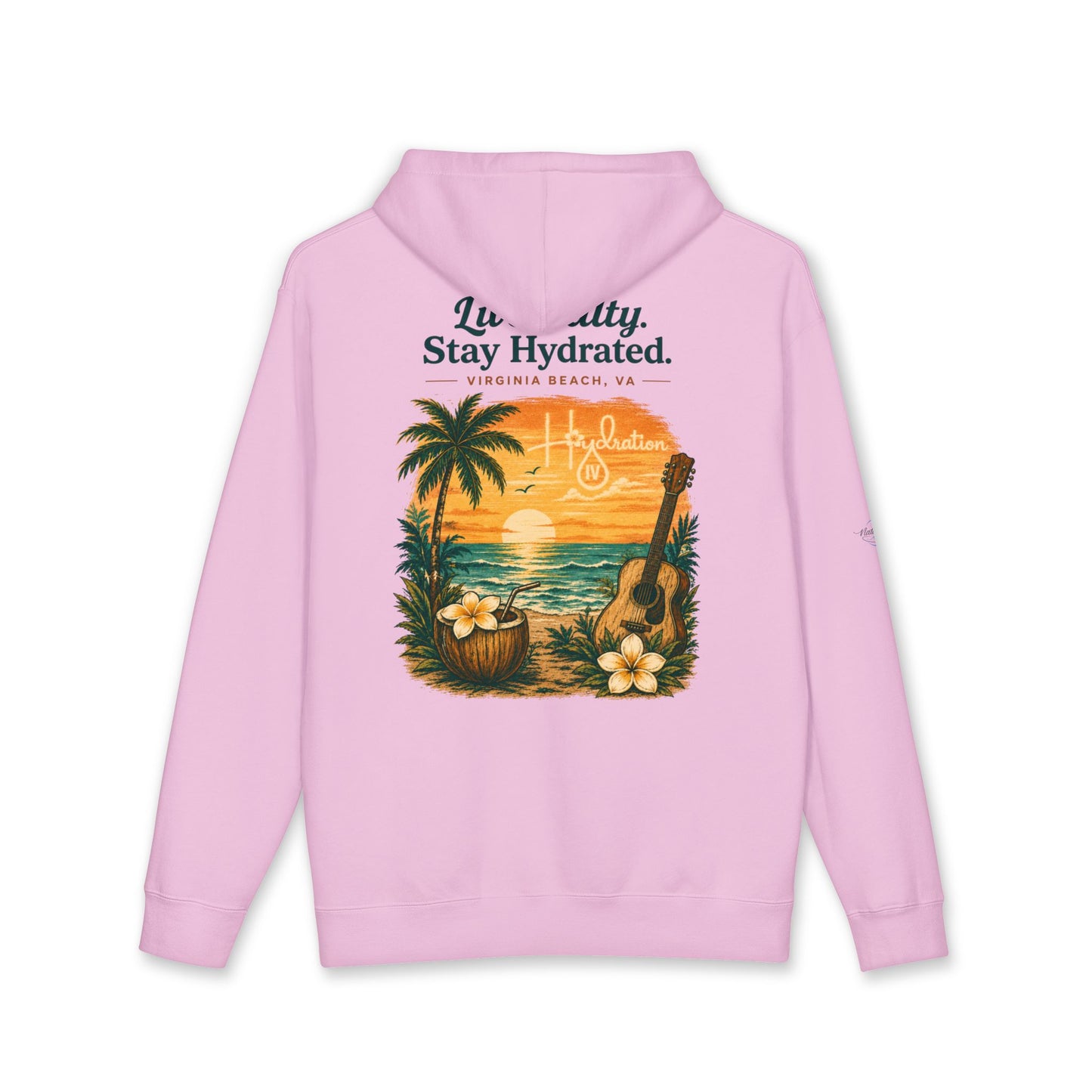 Hidration IV Logo and Live Salty Hoodie_Fleece Lined