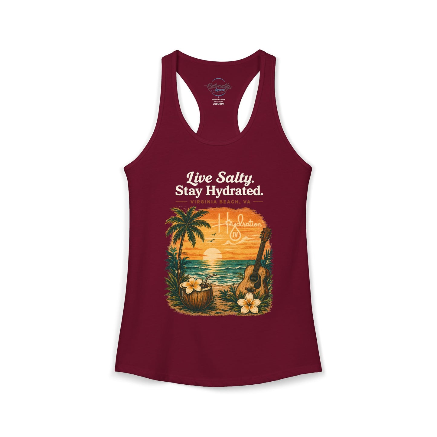 Hidration IV - Live Salty Women's Racerback Tank