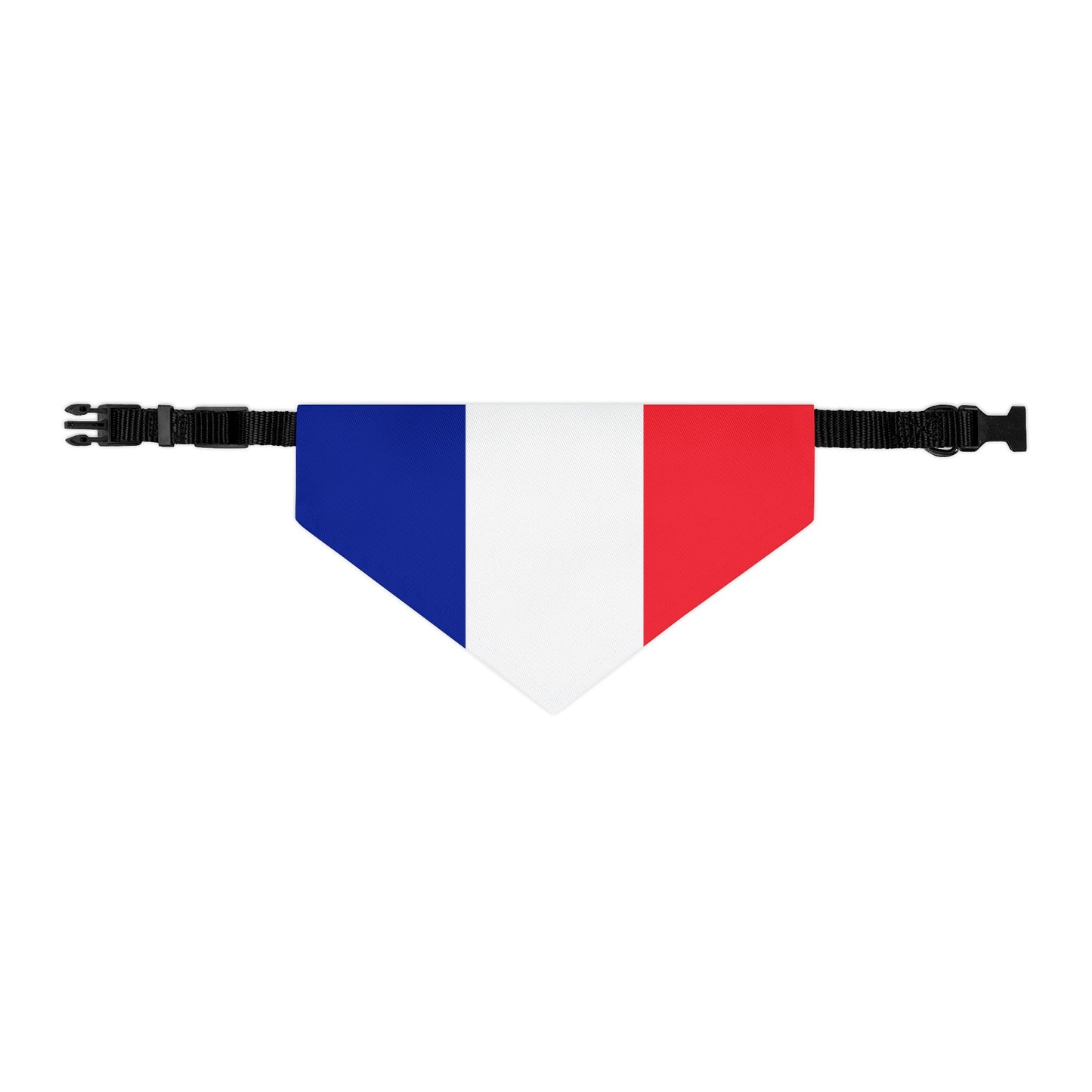 French Flag Adjustable pet bandana for dog or cat, bandana and collar combo