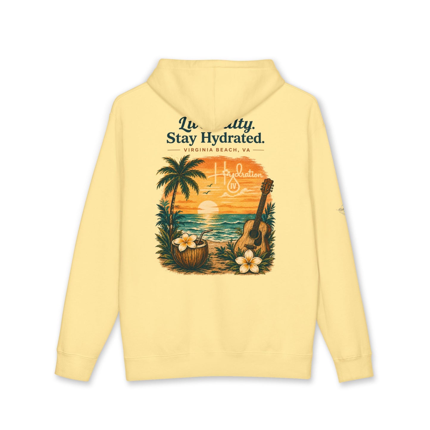 Hidration IV Logo and Live Salty Hoodie_Fleece Lined