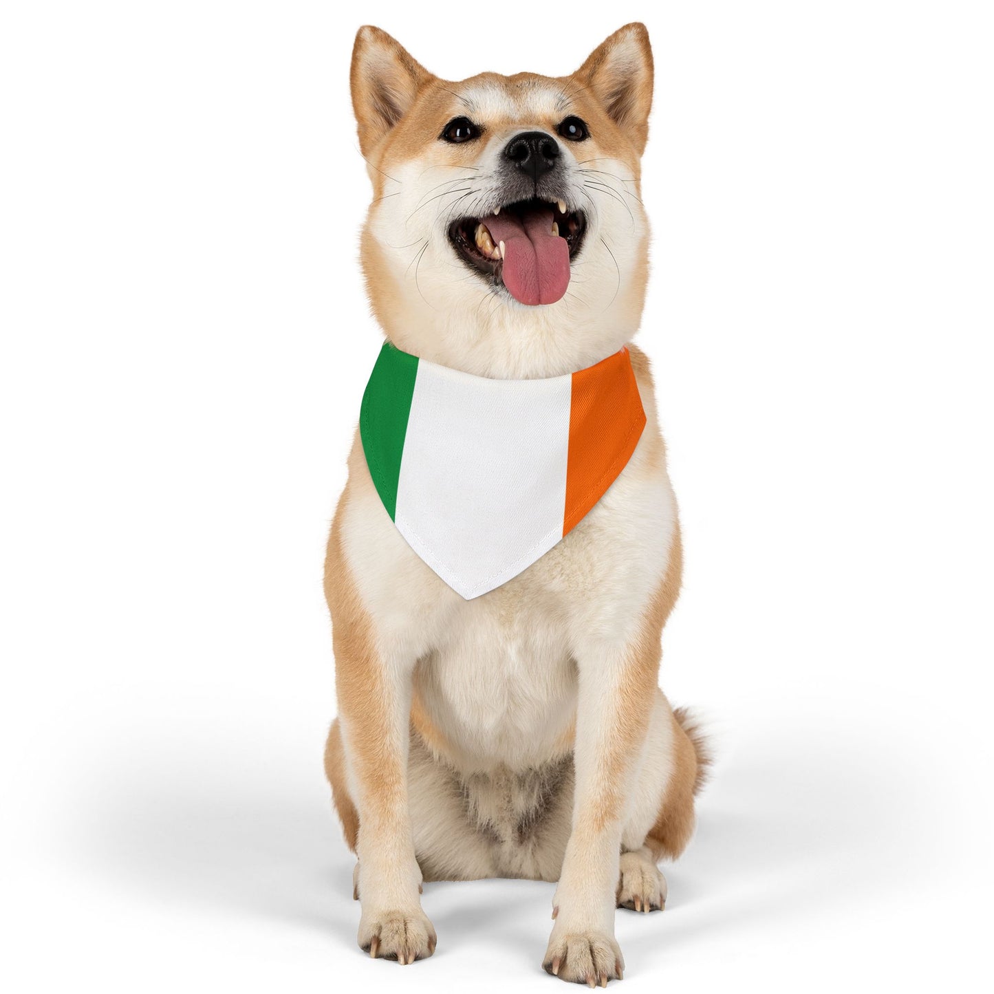 Irish Flag Adjustable pet bandana, bandana for dog or cat, bandana and collar combo