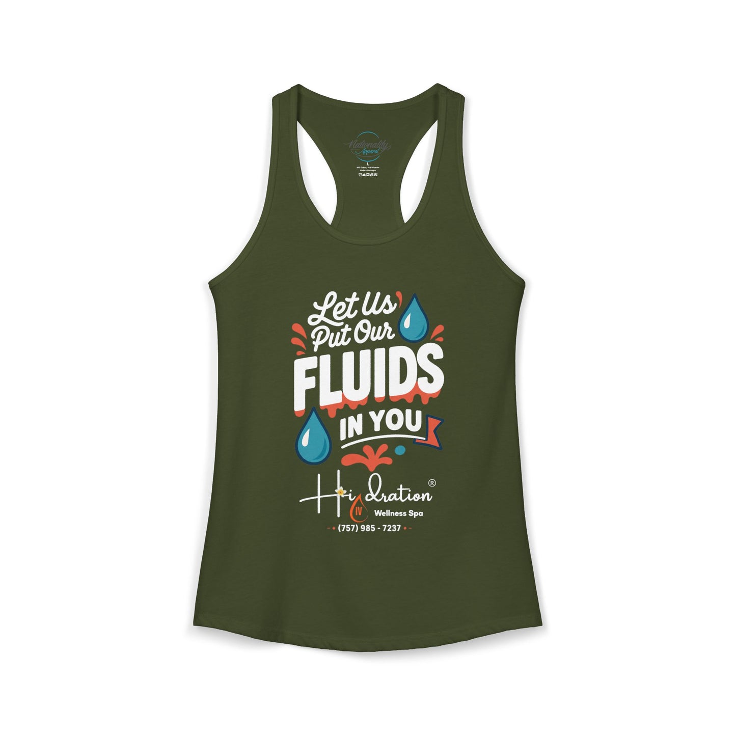 Hidration IV - Fluids in You Women's Racerback Tank