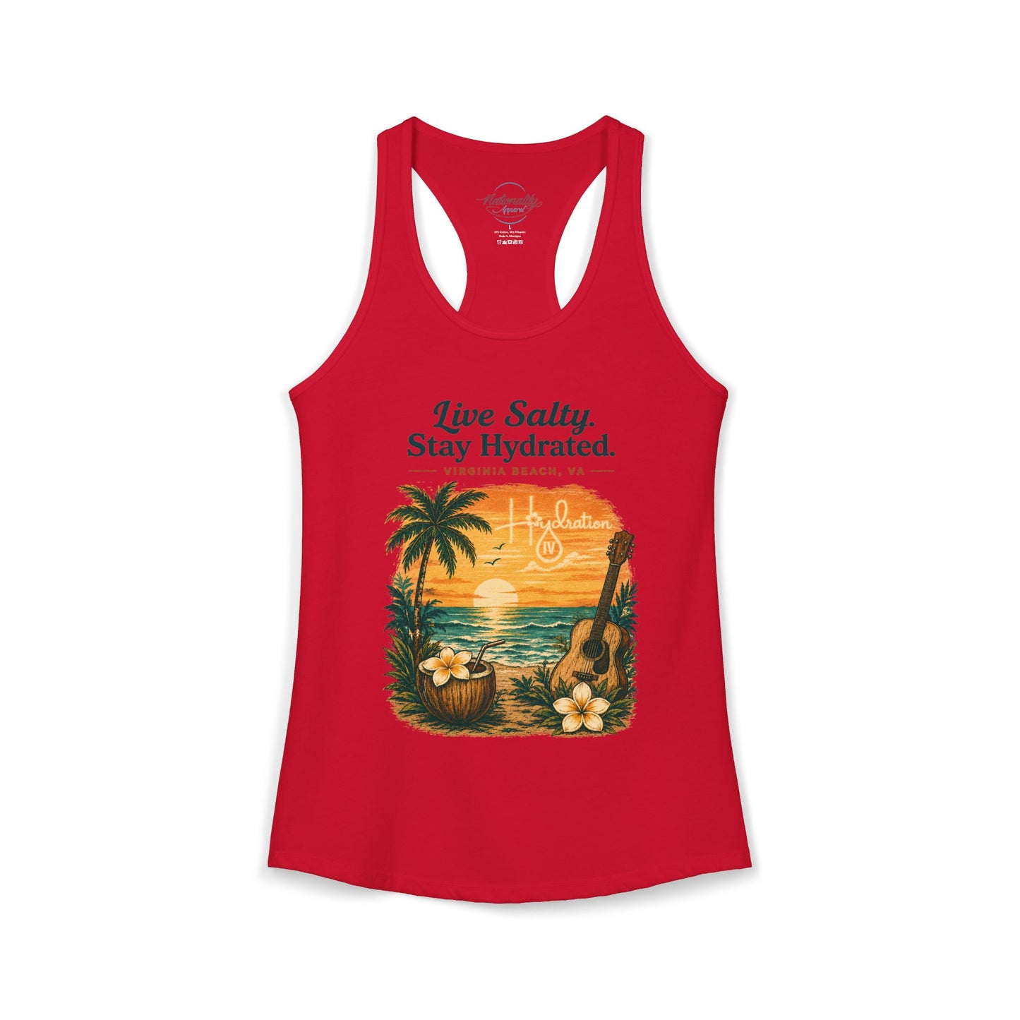 Hidration IV - Live Salty Women's Racerback Tank