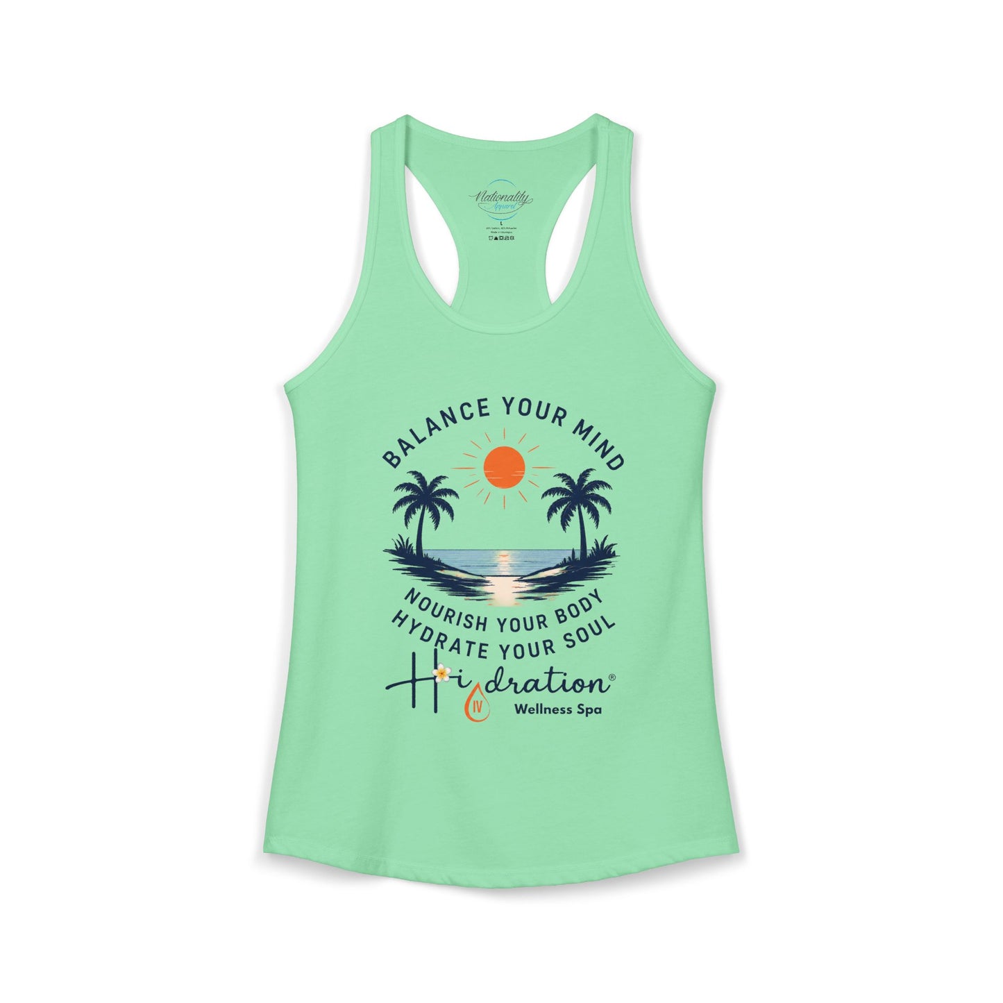 Hidration IV - Balance Your Mind Women's Racerback Tank