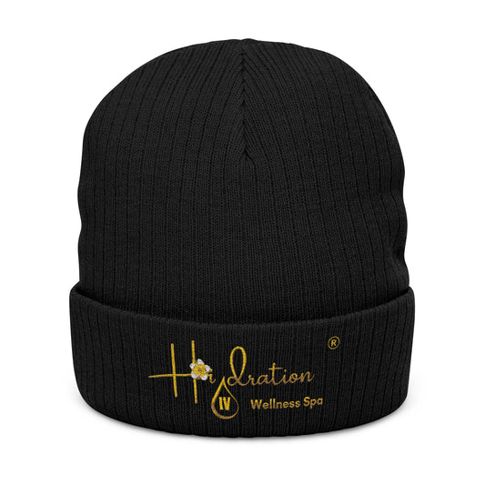 Hidration IV (Embroidered) Cozy Ribbed Knit Beanie