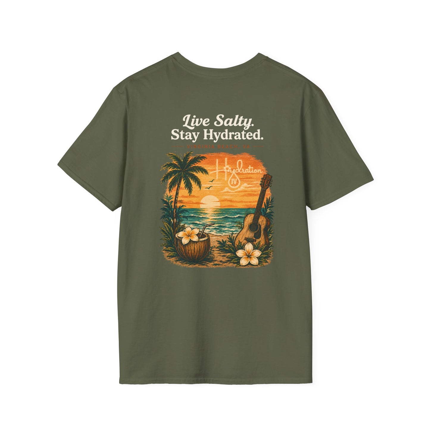 Hidration IV - Live Salty Logo Back T-Shirt