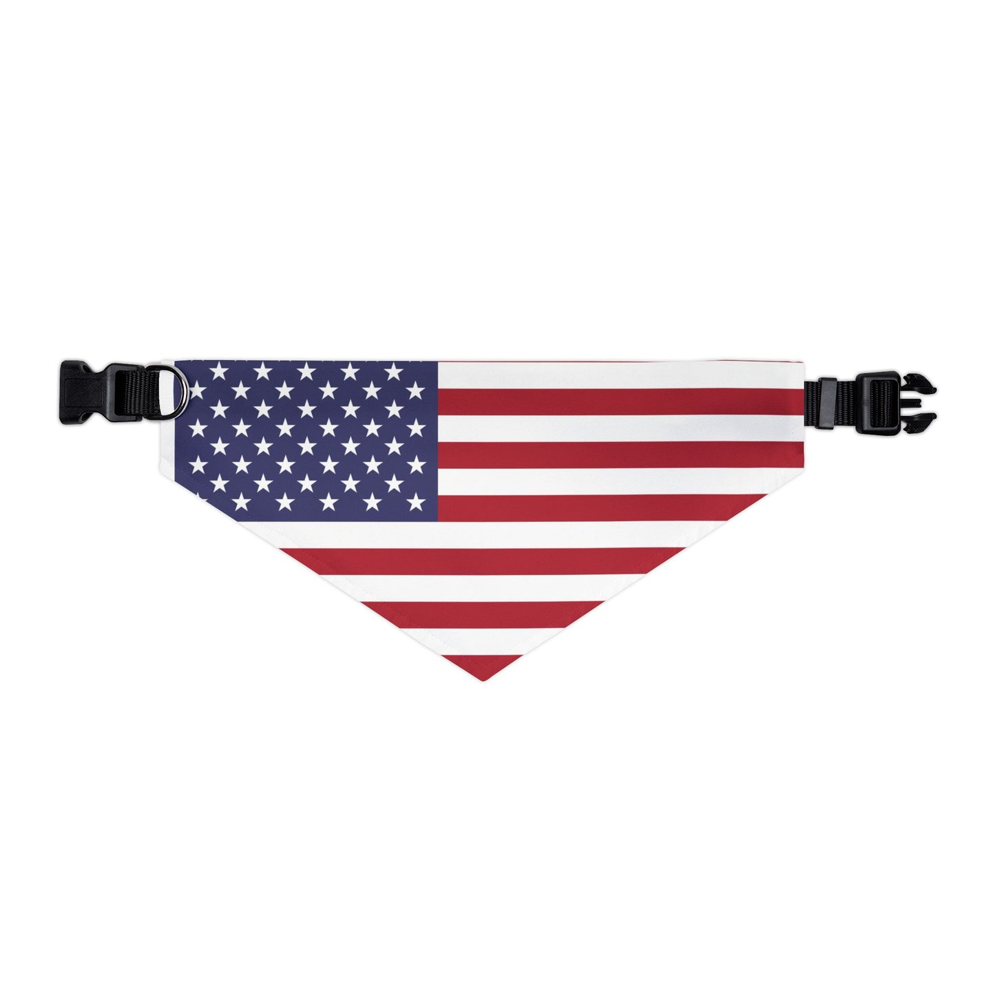 American Flag Adjustable pet bandana for dog or cat, bandana and collar combo
