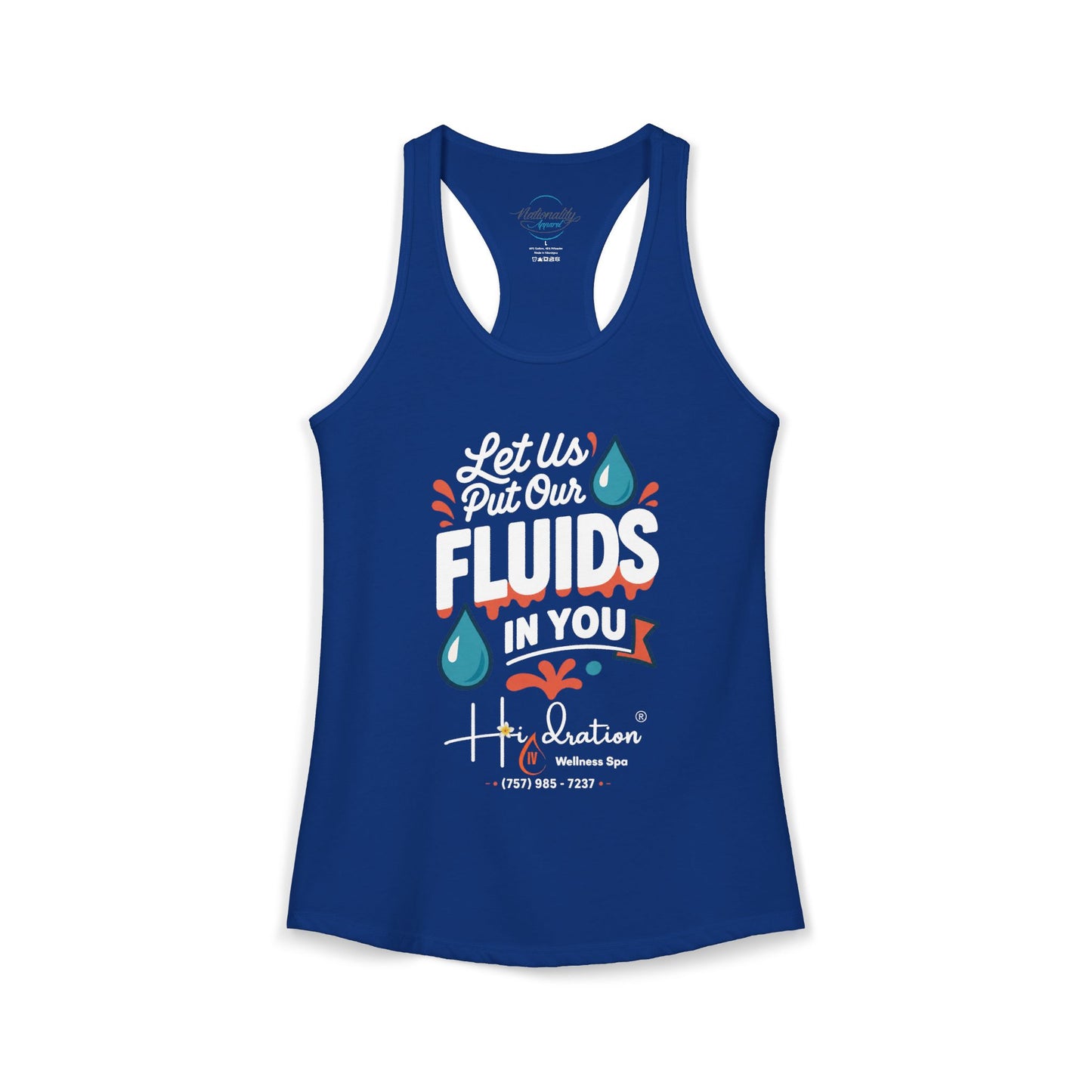 Hidration IV - Fluids in You Women's Racerback Tank