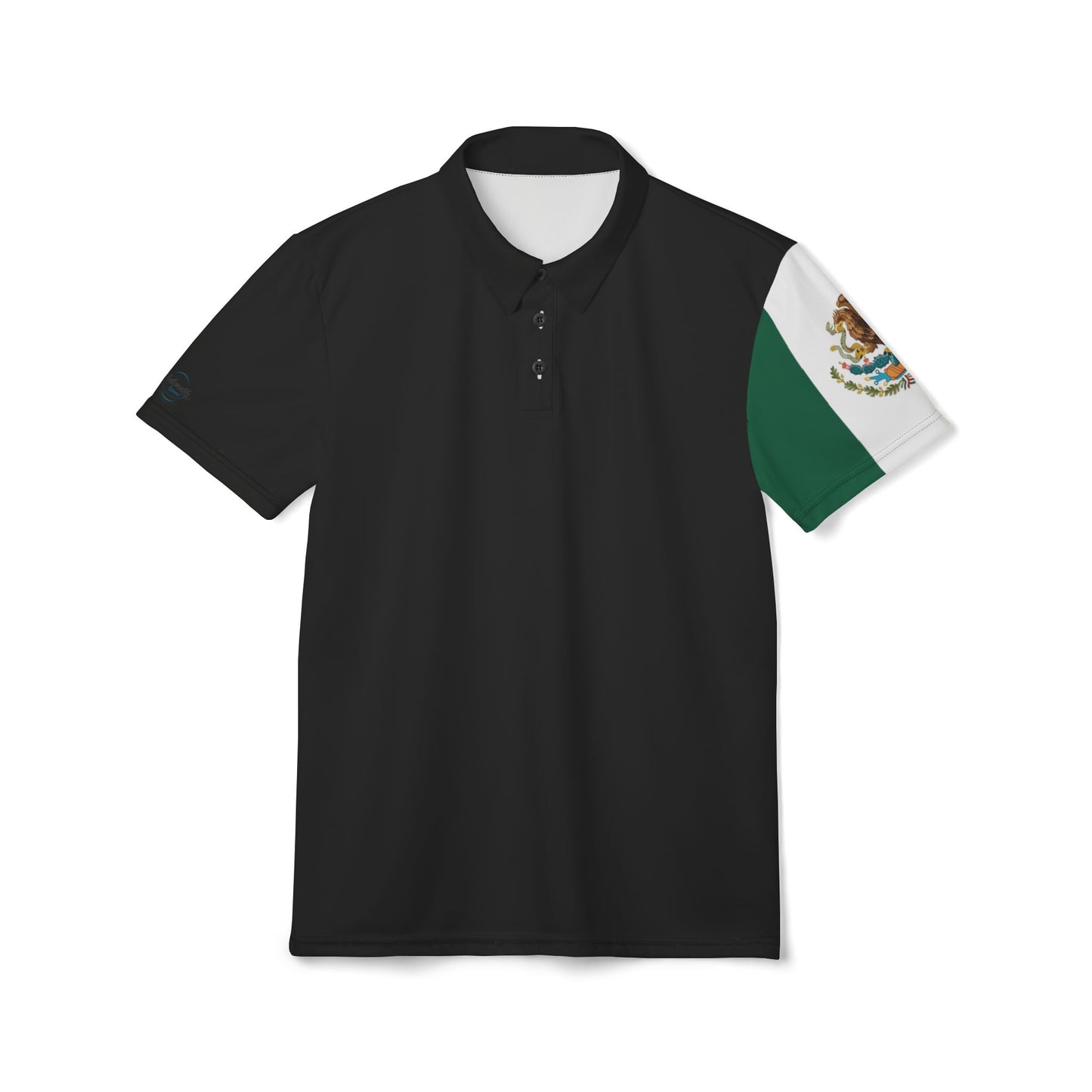 Polo Shirt with Mexican Flag, Men's Collared Casual Shirt, Patriotic