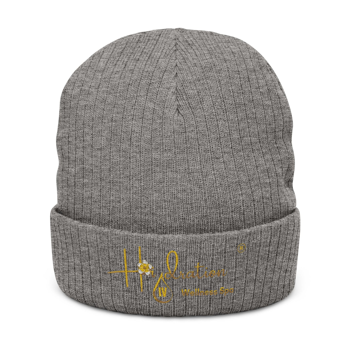 Hidration IV (Embroidered) Cozy Ribbed Knit Beanie