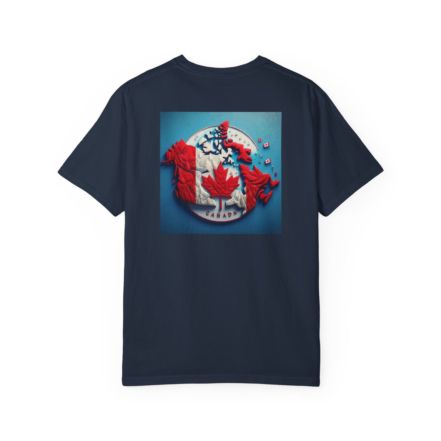 Canada Flag Topo Unisex T-shirt, Canadian Pride Tee, Maple Leaf Shirt, Patriotic Apparel, Mountain Map Clothing