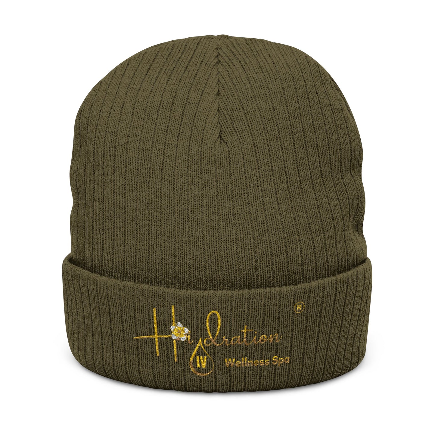 Hidration IV (Embroidered) Cozy Ribbed Knit Beanie