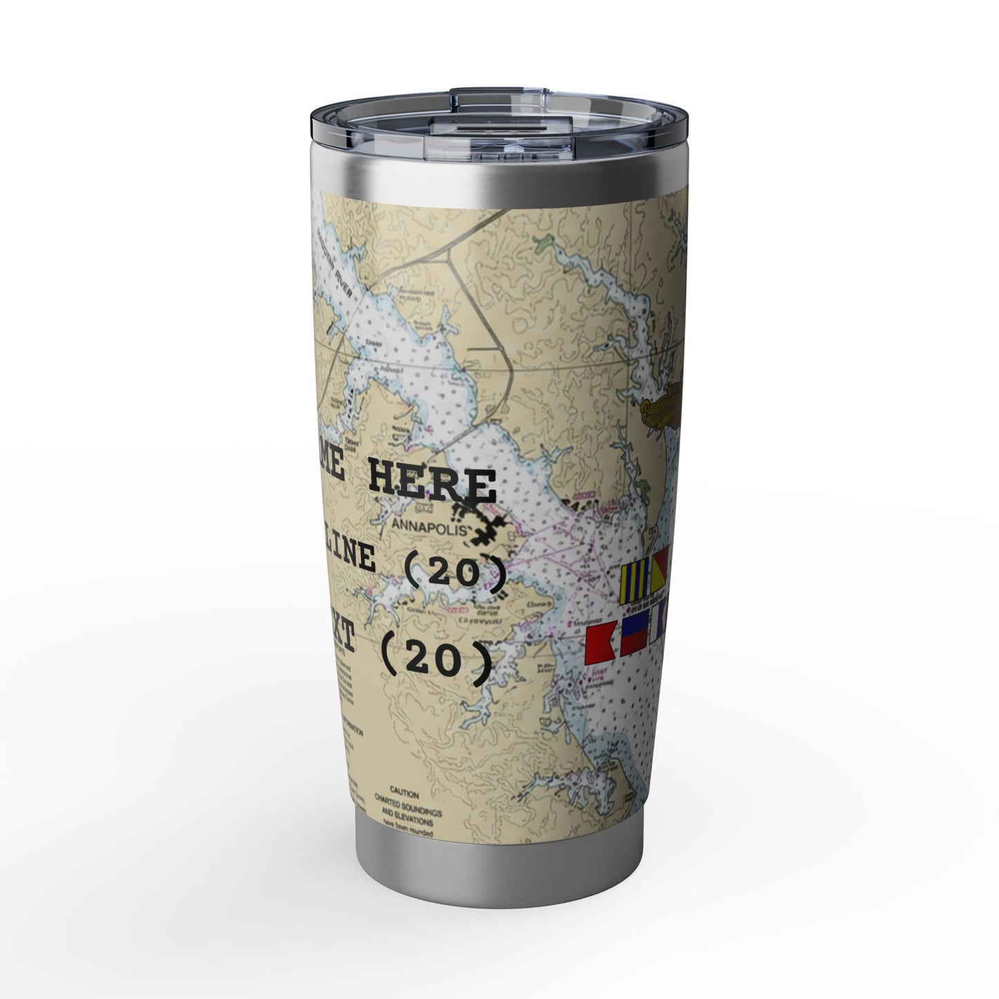 Nautical Chart Map Design Tumbler