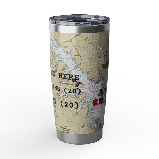 Nautical Chart Map Design Tumbler