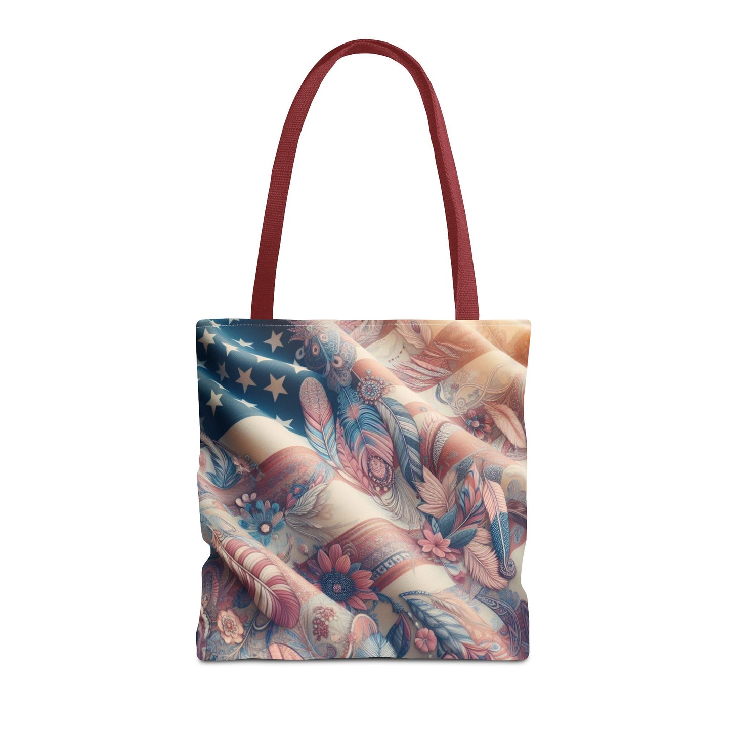 Boho American Flag Tote Bag — All-Purpose Beach, Work & Travel Bag