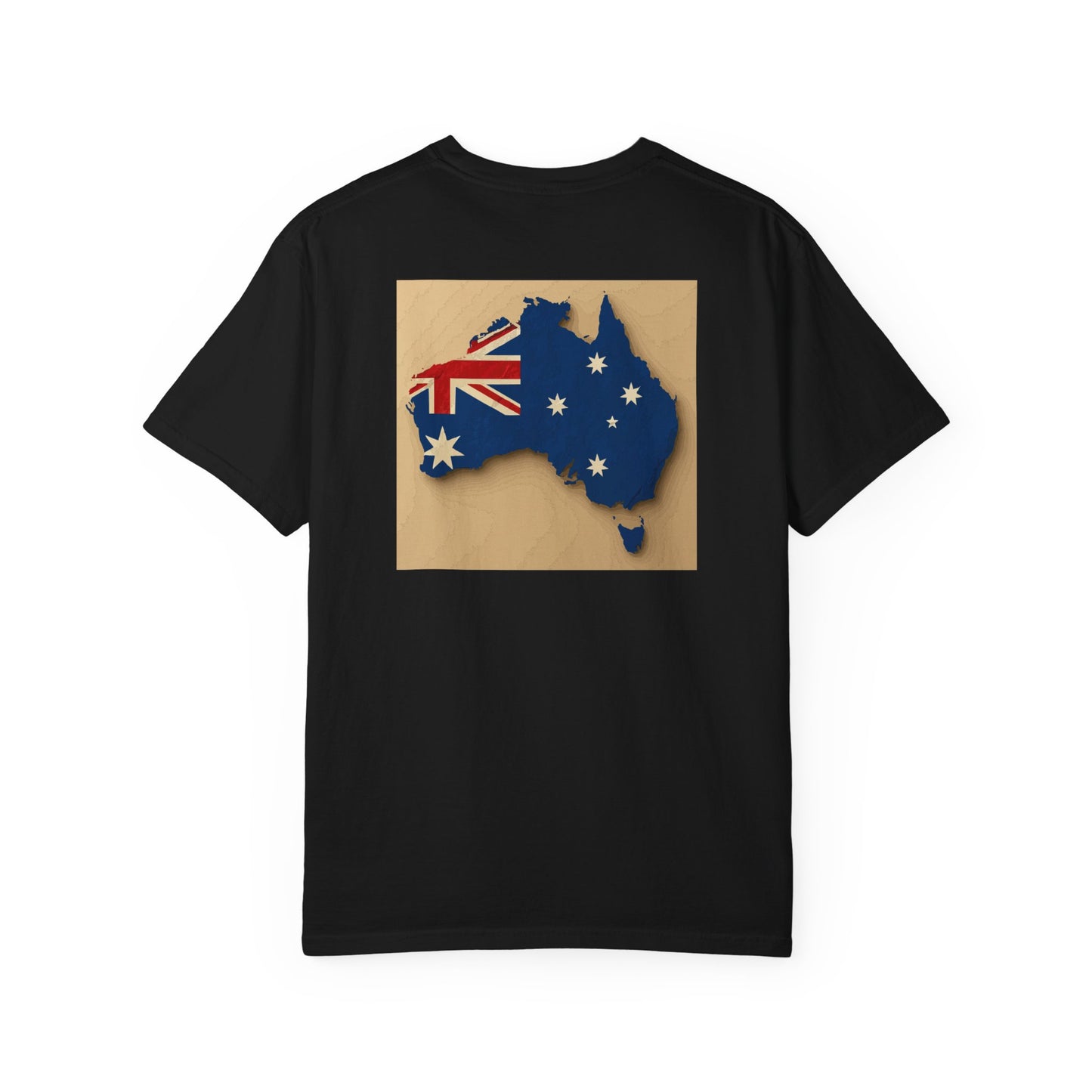 Australia Topographical Map Flag Tee, Australian T-shirt