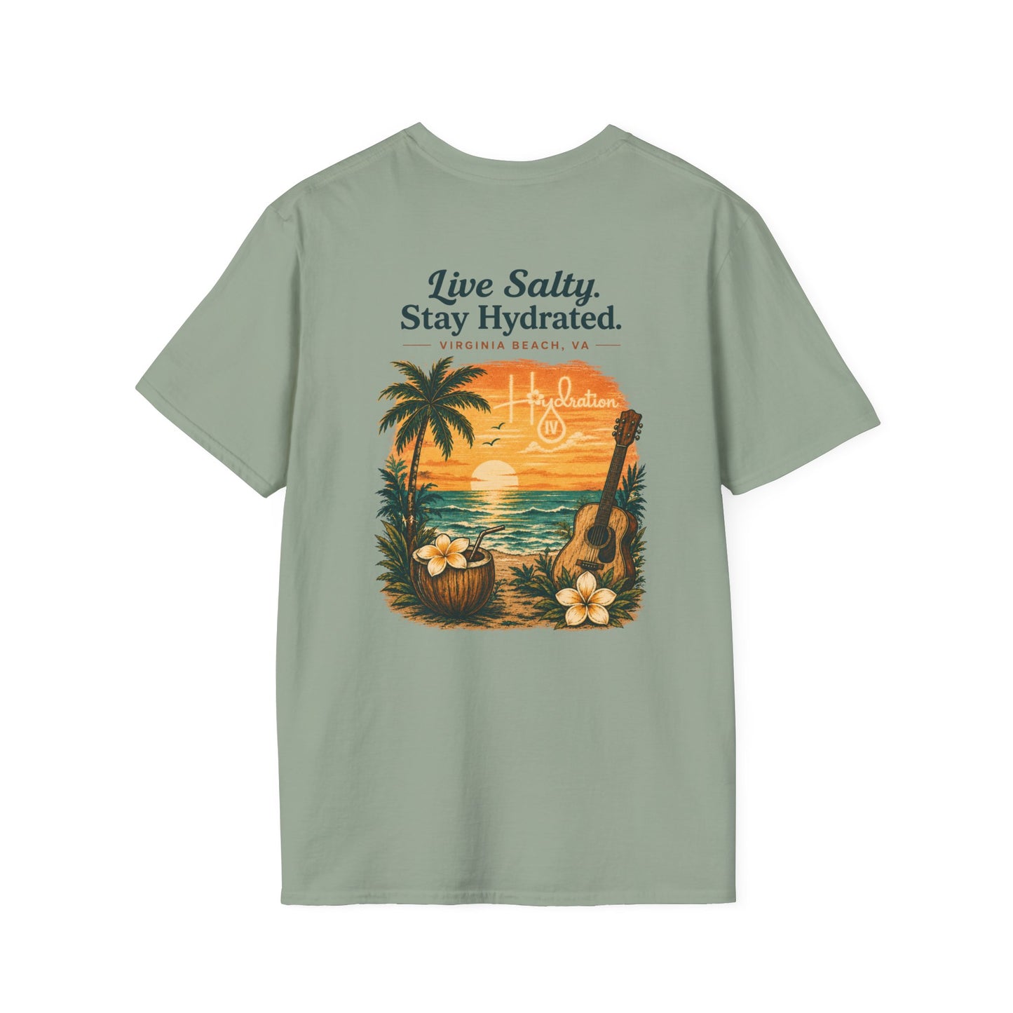 Hidration IV - Live Salty Logo Back T-Shirt