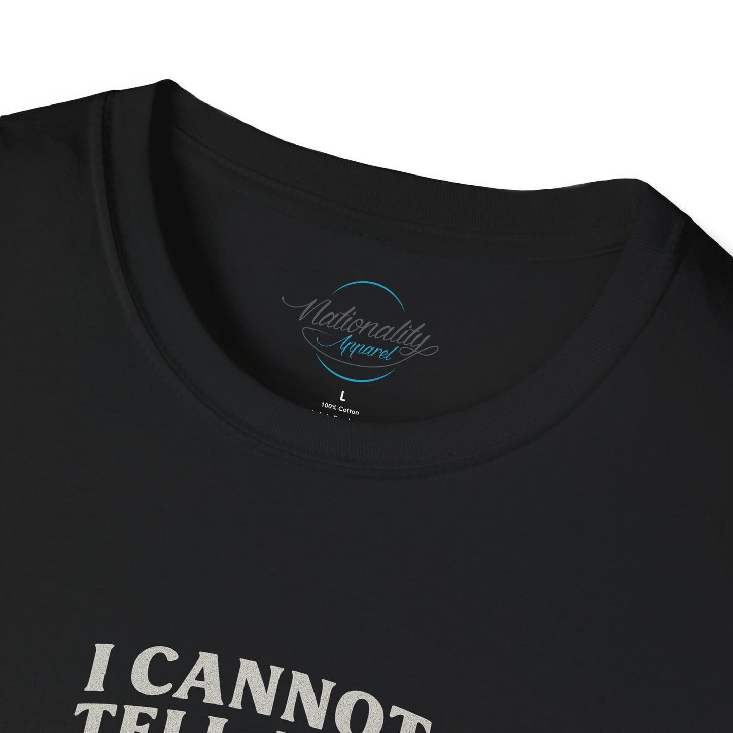 George Washington (probably) Quote T-Shirt — "I cannot tell a lie, I ate the last piece of cake" White Text Only