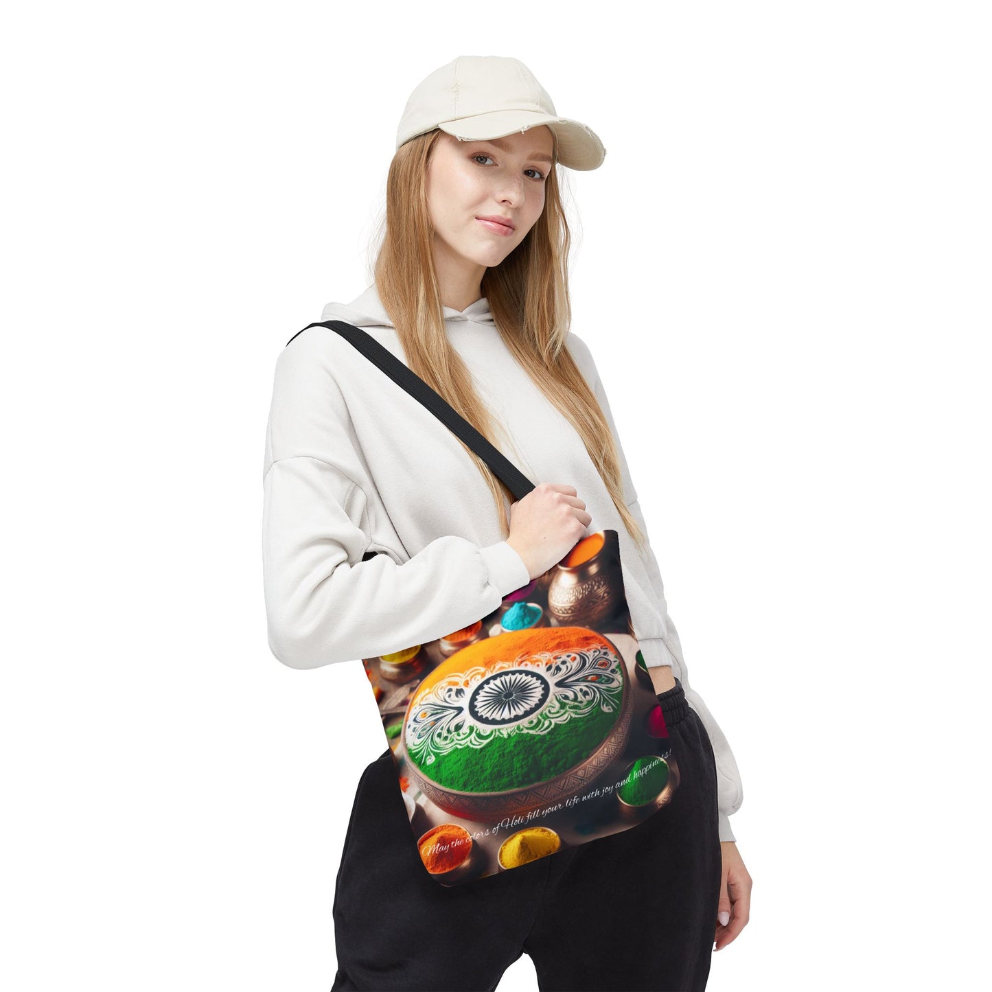 Holi Celebration Tote Bag — Colorful Hindu Festival Beach & Travel Tote