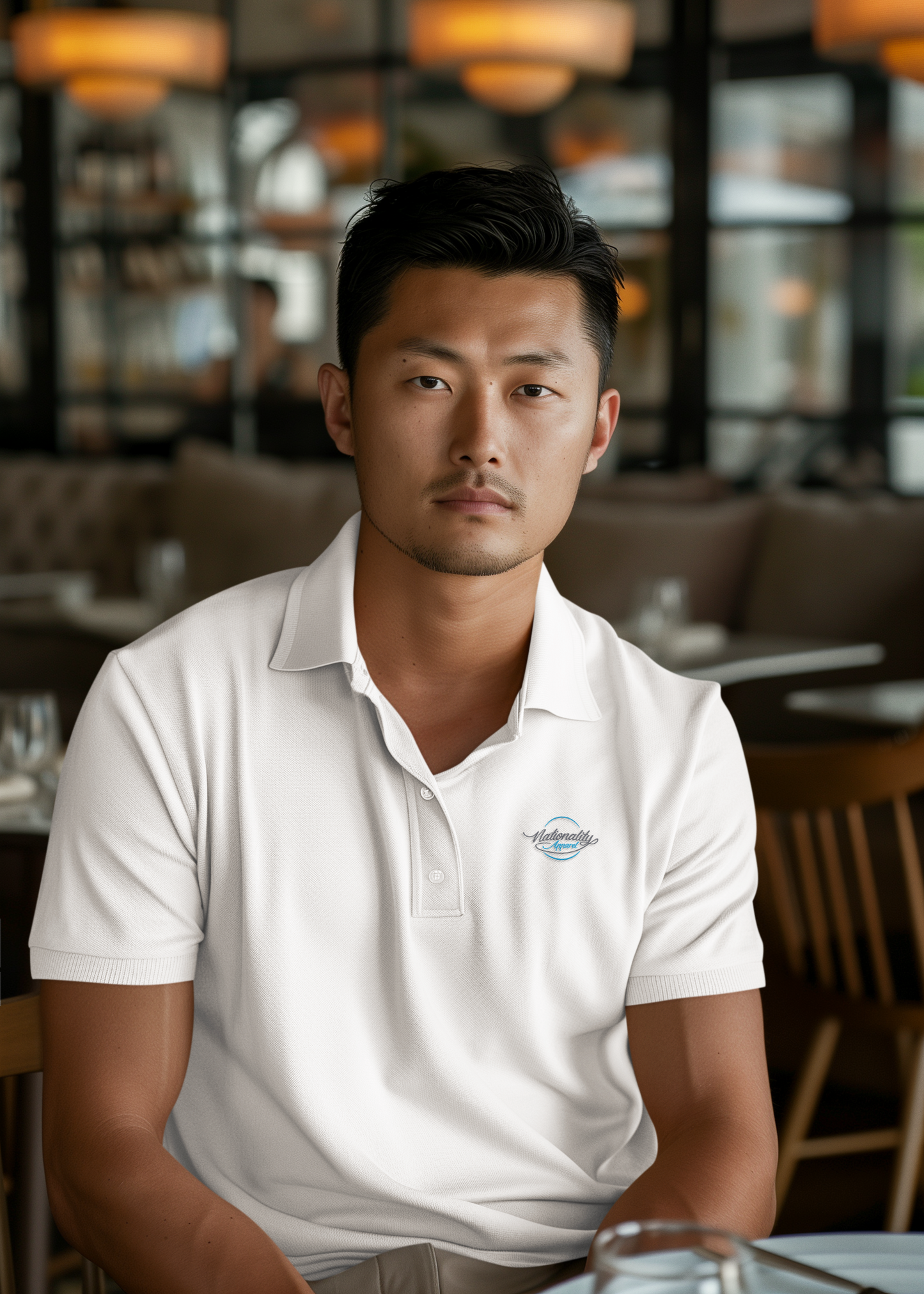 Polo Shirt with Embroidered Nationality Apparel Logo