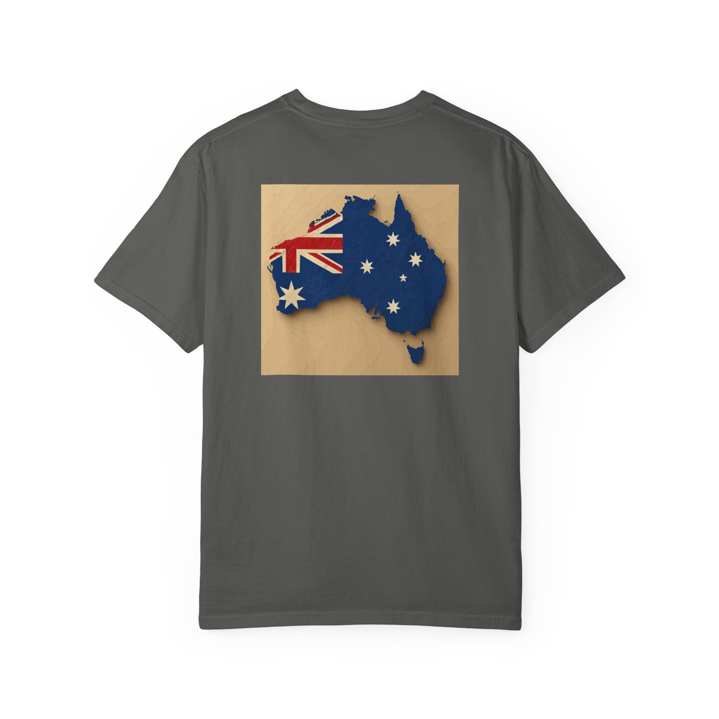 Australia Topographical Map Flag Tee, Australian T-shirt