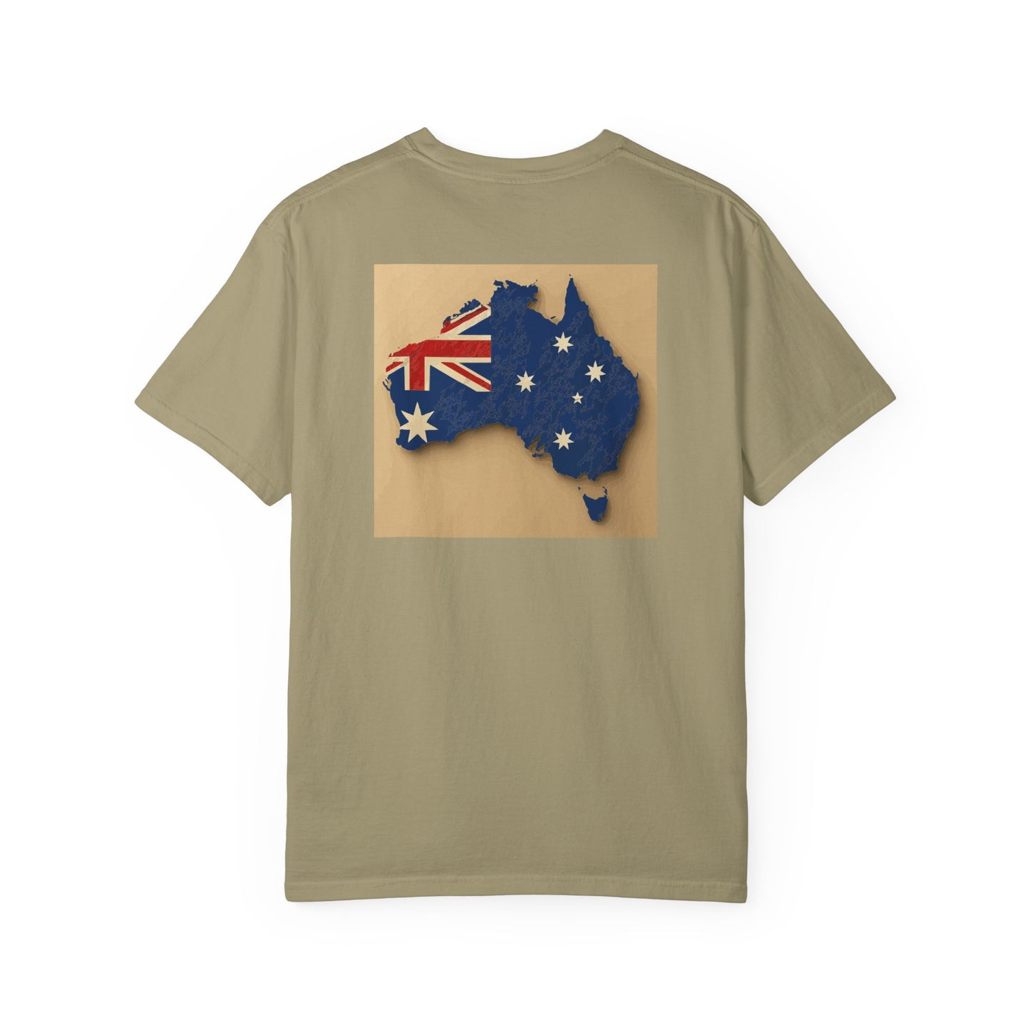 Australia Topographical Map Flag Tee, Australian T-shirt