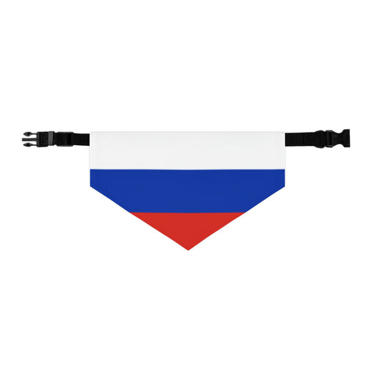 Russian Flag Adjustable pet bandana for dog or cat, bandana and collar combo