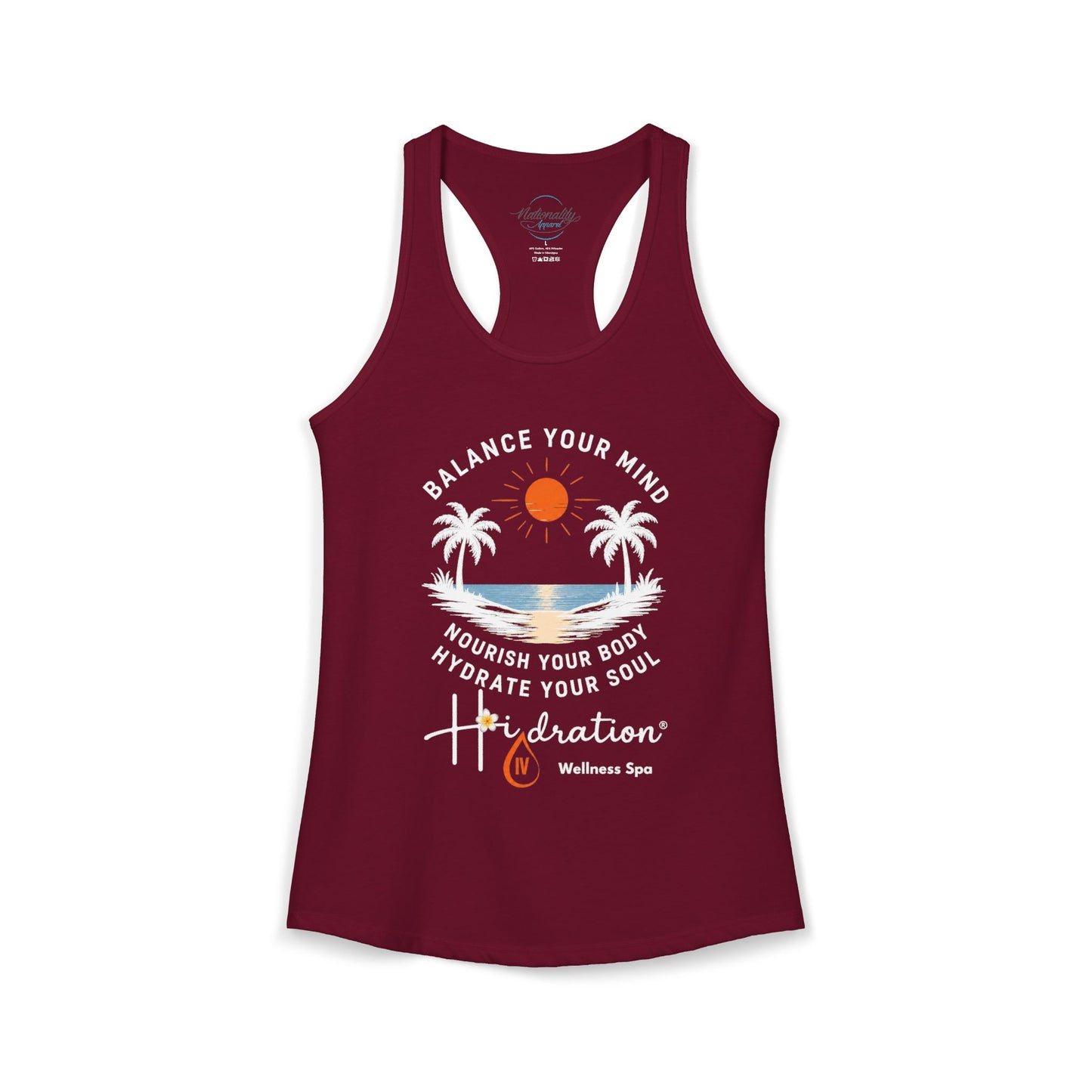 Hidration IV - Balance Your Mind Women's Racerback Tank