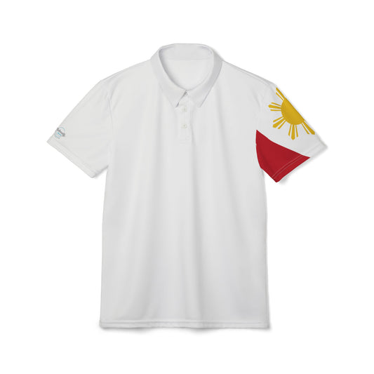 Polo Shirt with Flag of The Philippines, Men's Collared Casual Shirt, Patriotic