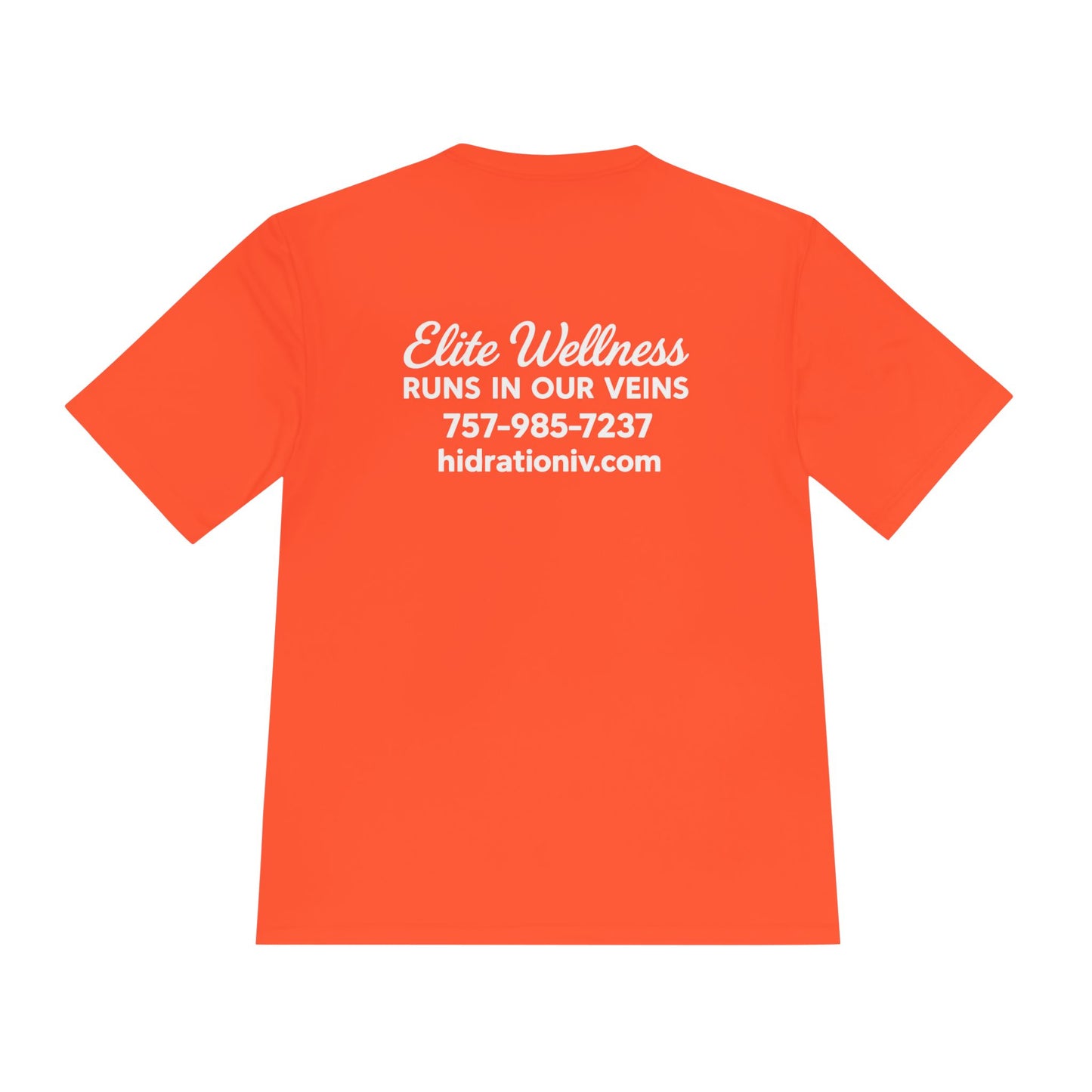 Hydration IV "Elite Wellness Runs in Our Veins" Moisture-Wicking Shirt