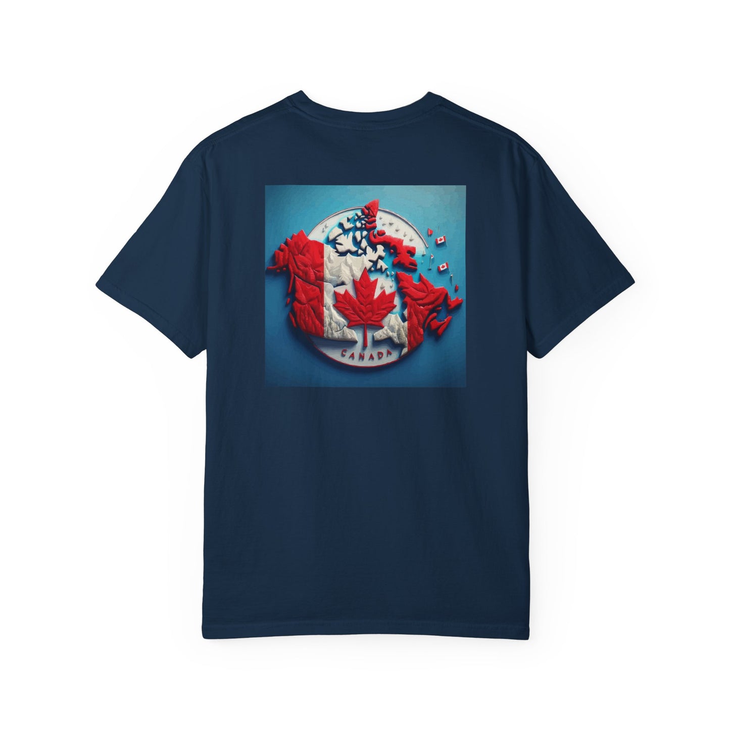 Canada Flag Topo Unisex T-shirt, Canadian Pride Tee, Maple Leaf Shirt, Patriotic Apparel, Mountain Map Clothing