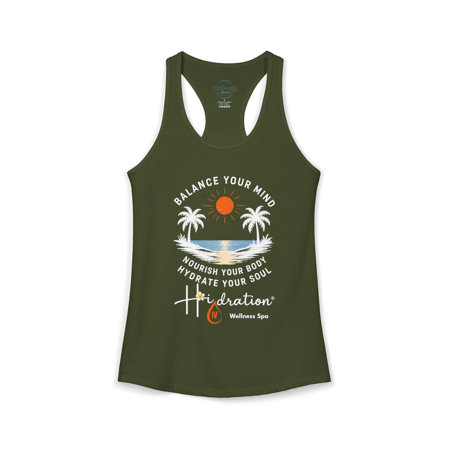 Hidration IV - Balance Your Mind Women's Racerback Tank