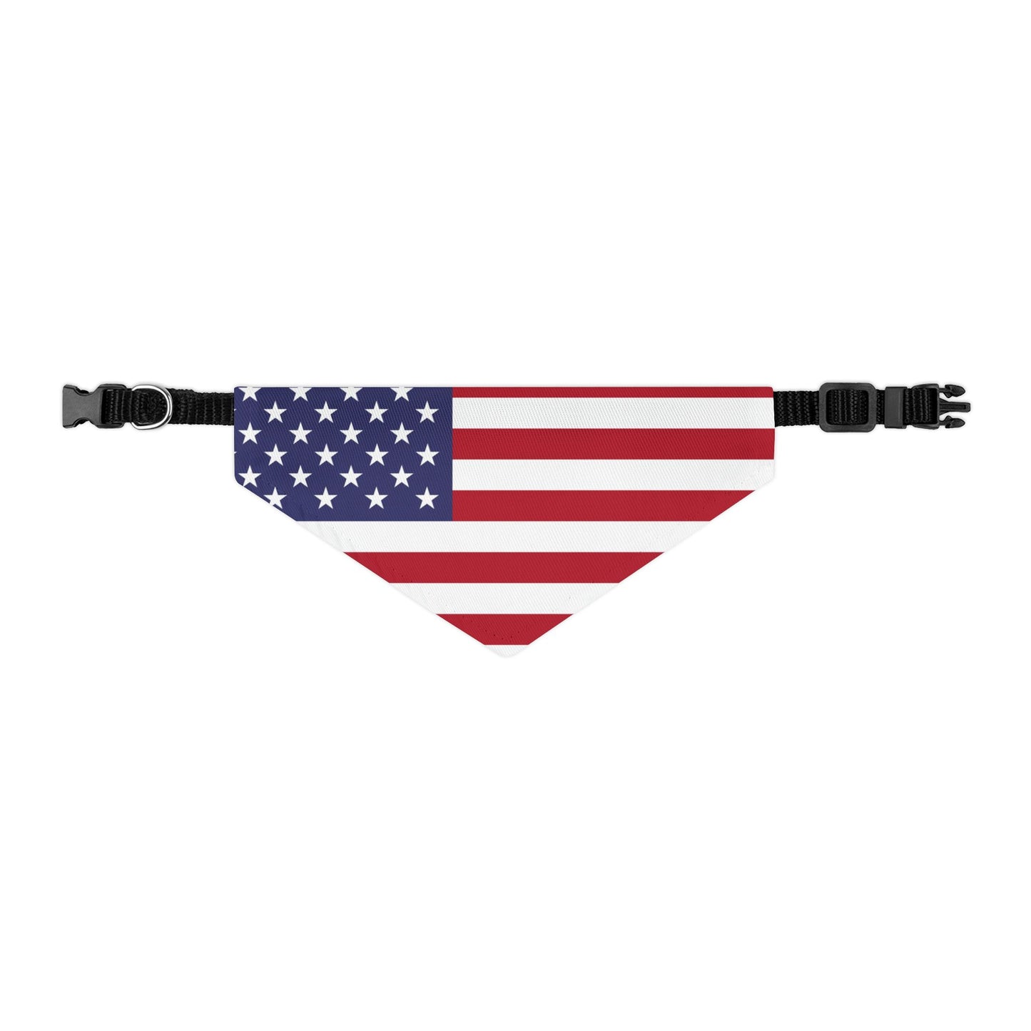 American Flag Adjustable pet bandana for dog or cat, bandana and collar combo