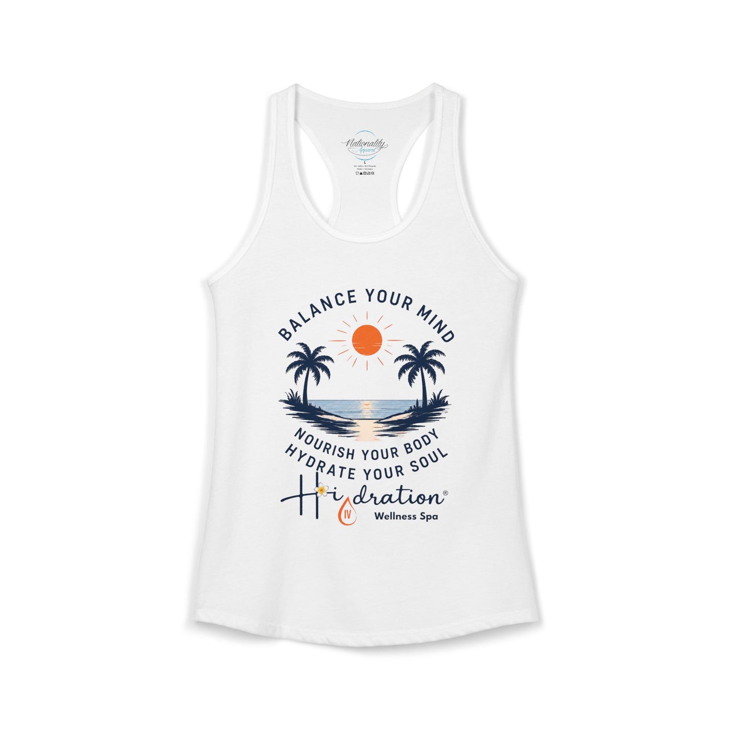 Hidration IV - Balance Your Mind Women's Racerback Tank