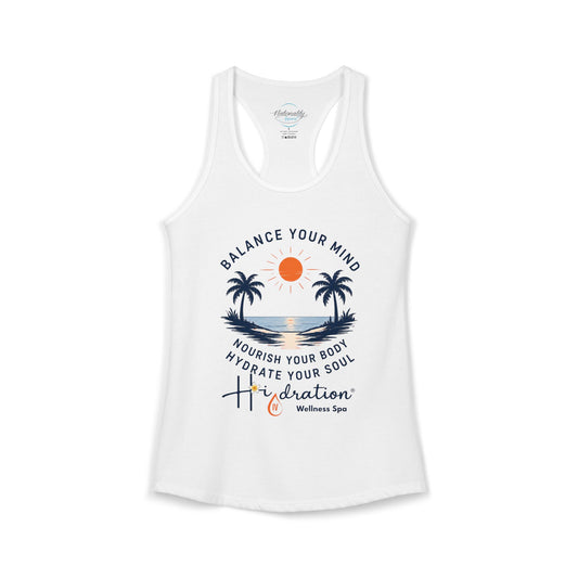 Hidration IV - Balance Your Mind Women's Racerback Tank