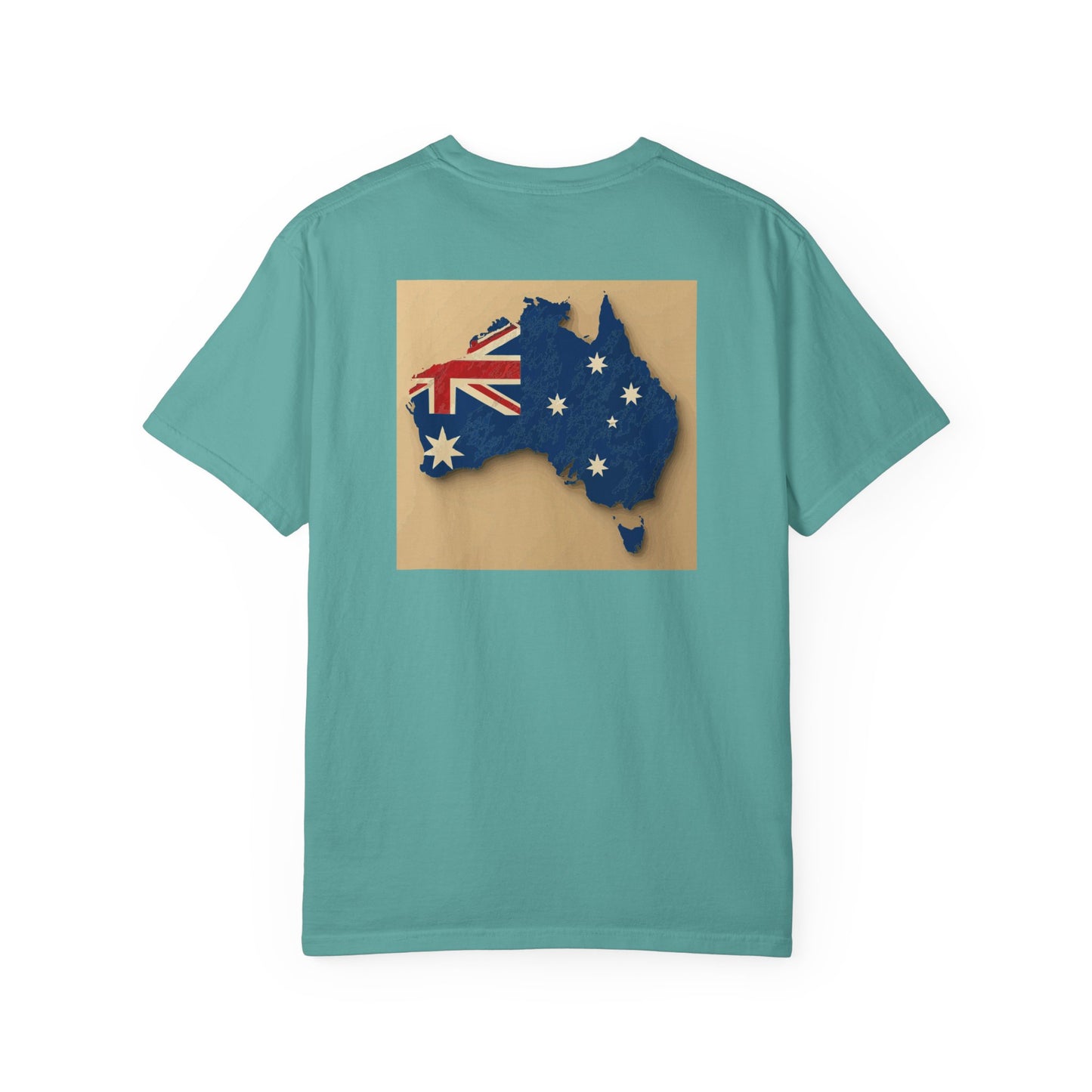 Australia Topographical Map Flag Tee, Australian T-shirt