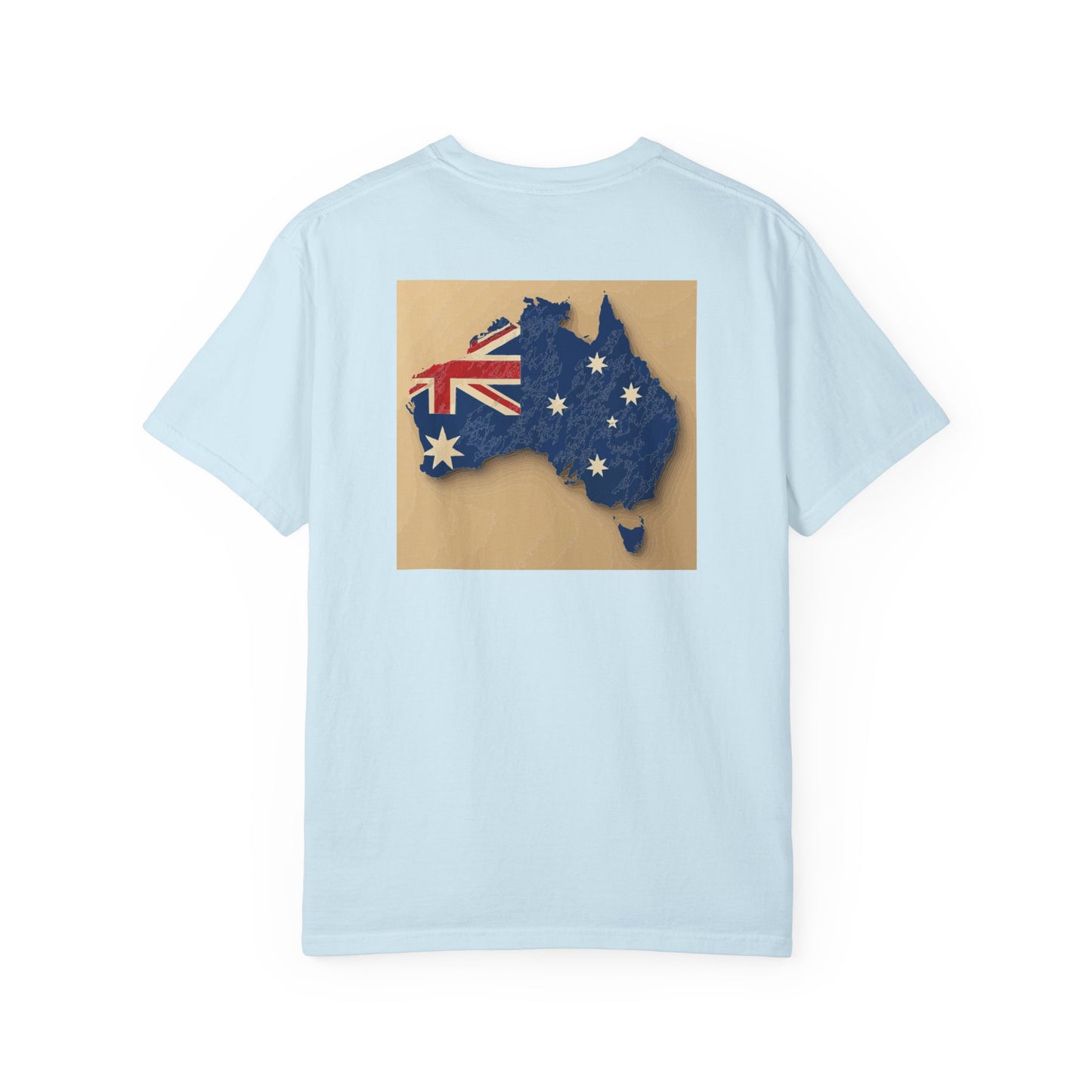 Australia Topographical Map Flag Tee, Australian T-shirt